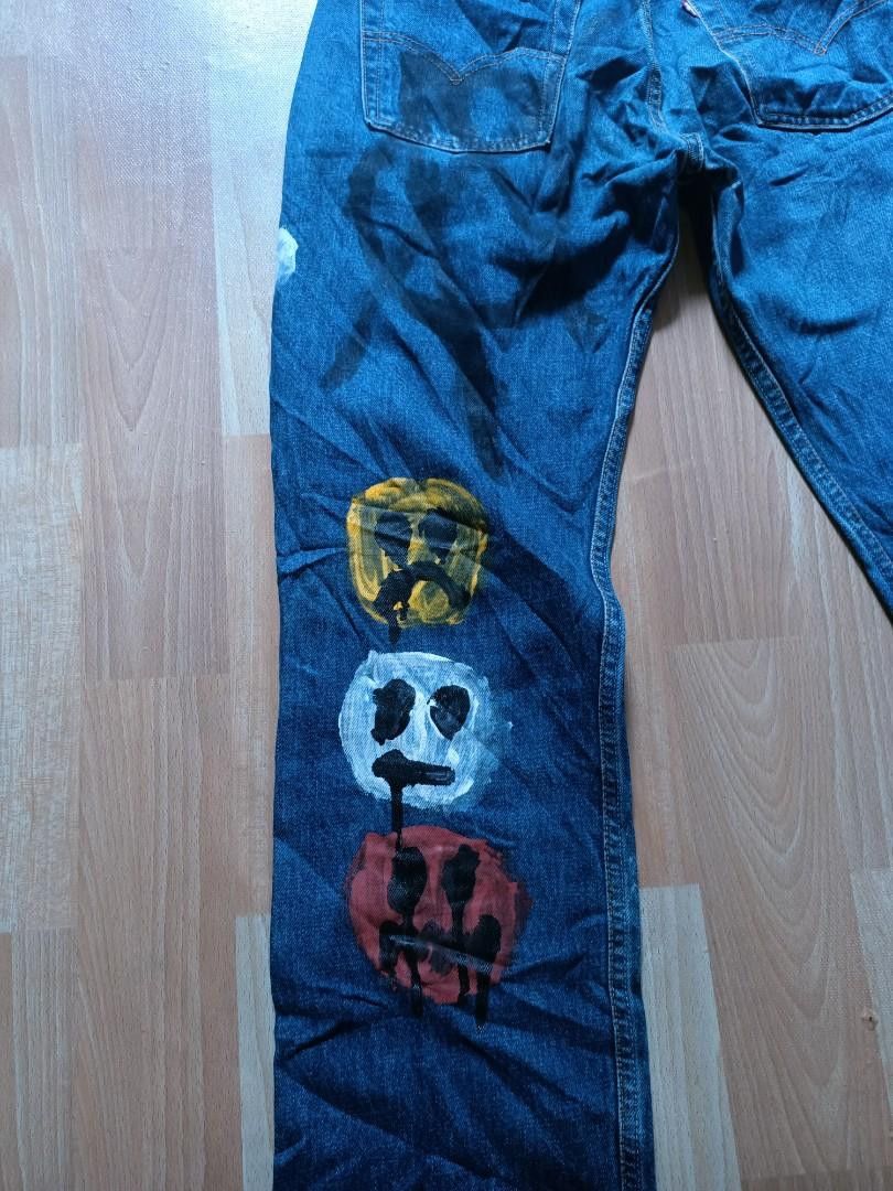 Levi's Levi’s 501 Hand Painted – Skeleton x AWGE x Smile Motif Size US 29 - 5 Thumbnail