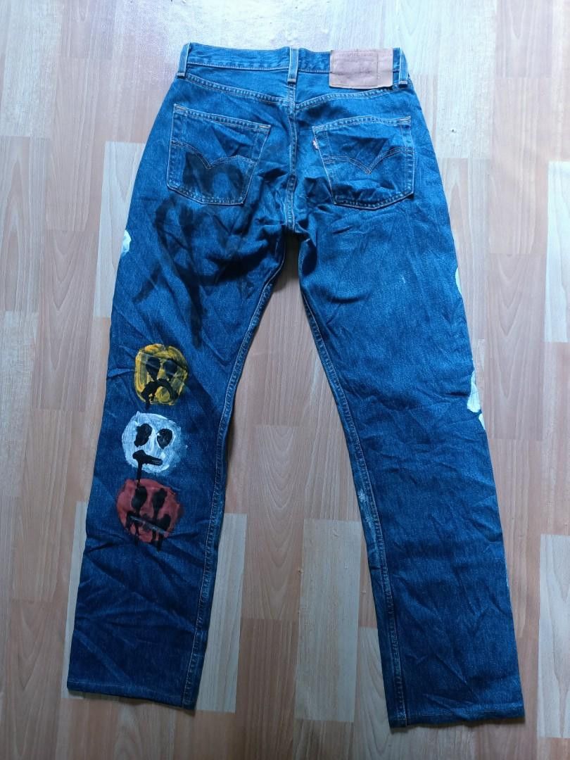 Levi's Levi’s 501 Hand Painted – Skeleton x AWGE x Smile Motif Size US 29 - 4 Thumbnail