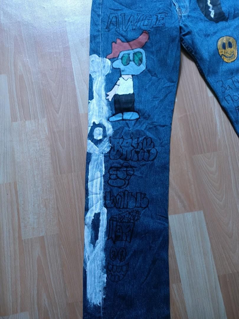 Levi's Levi’s 501 Hand Painted – Skeleton x AWGE x Smile Motif Size US 29 - 2 Thumbnail