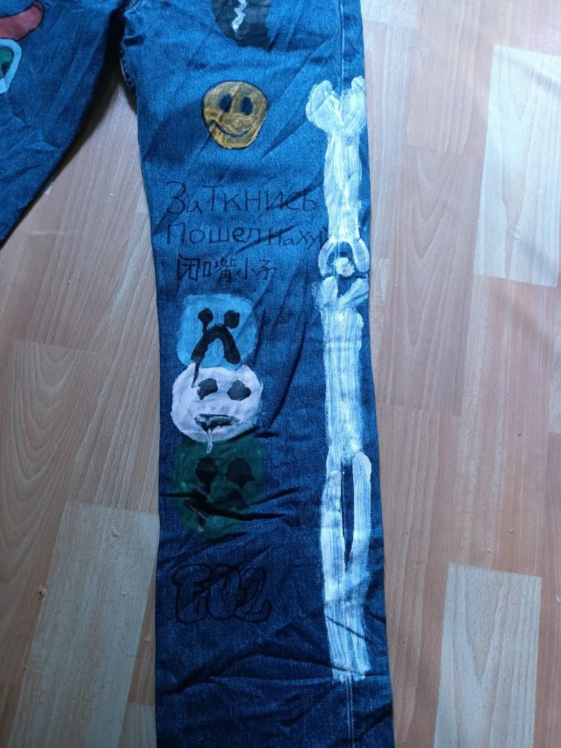 Levi's Levi’s 501 Hand Painted – Skeleton x AWGE x Smile Motif Size US 29 - 3 Thumbnail