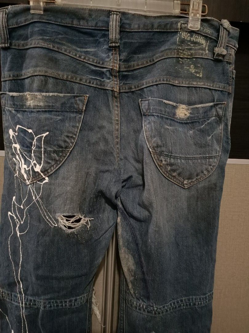 Big John Vintage big john paint splatter ripped jeans Size US 36 / EU 52 - 6 Thumbnail