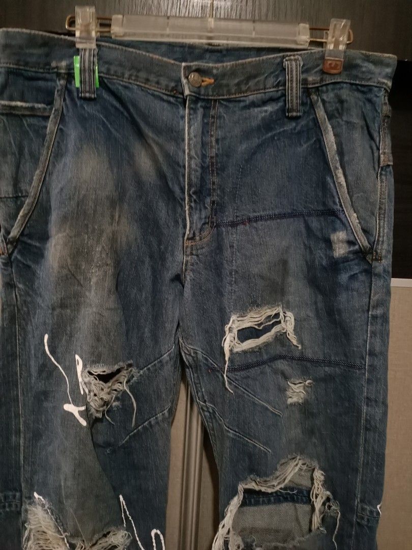 Big John Vintage big john paint splatter ripped jeans Size US 36 / EU 52 - 3 Thumbnail