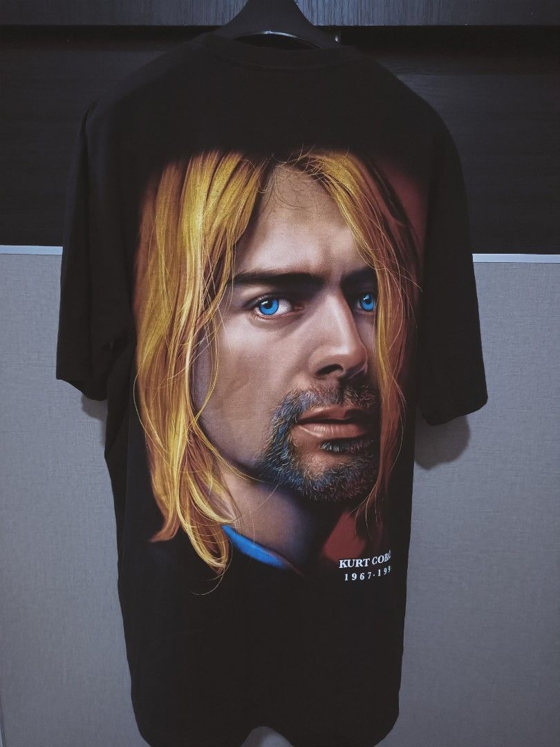 Band Tees Vintage Kurt Cobain Memorial Shirt – Big Head Double Print Size US XL / EU 56 / 4 - 3 Thumbnail