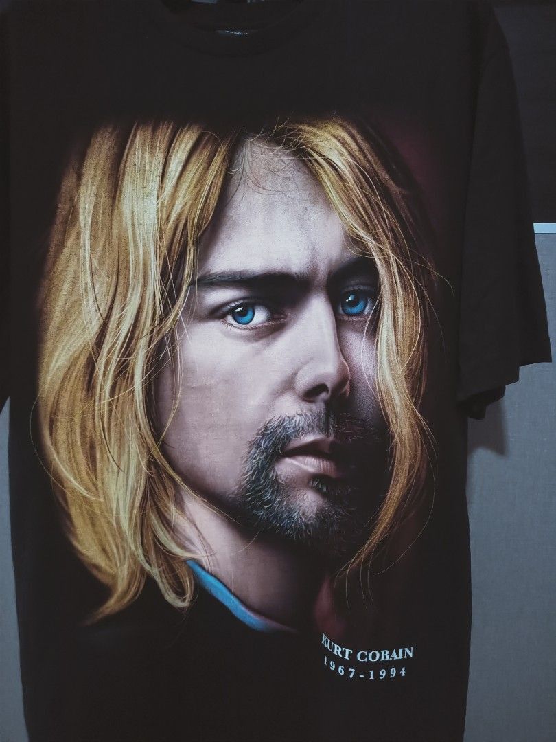 Band Tees Vintage Kurt Cobain Memorial Shirt – Big Head Double Print Size US XL / EU 56 / 4 - 2 Thumbnail