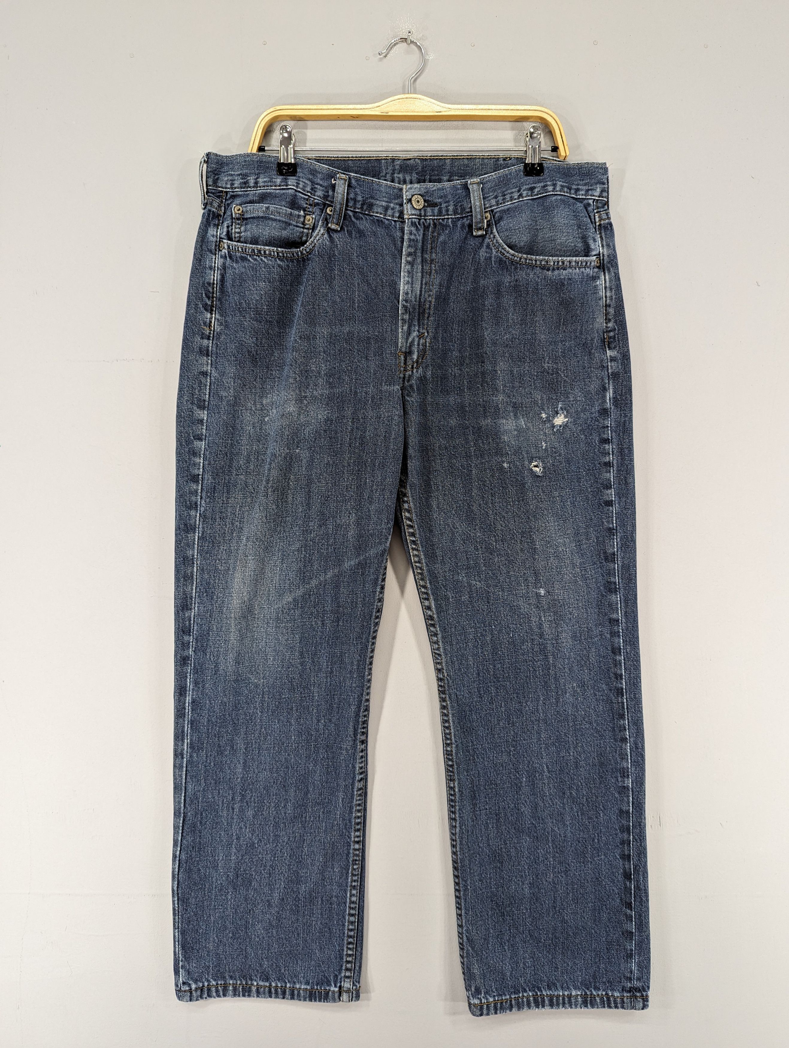 Vintage Levis 514 Straight Fit Distressed Dark Wash Jeans