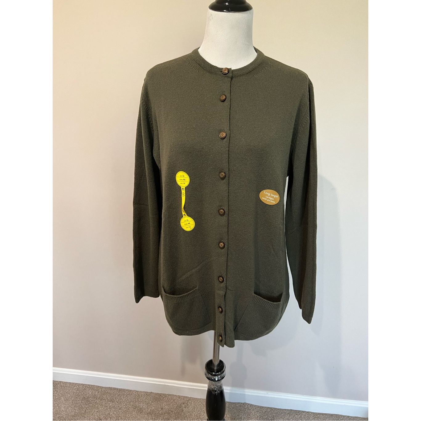 Marks & Spenser NWT wool button front cardigan sz L