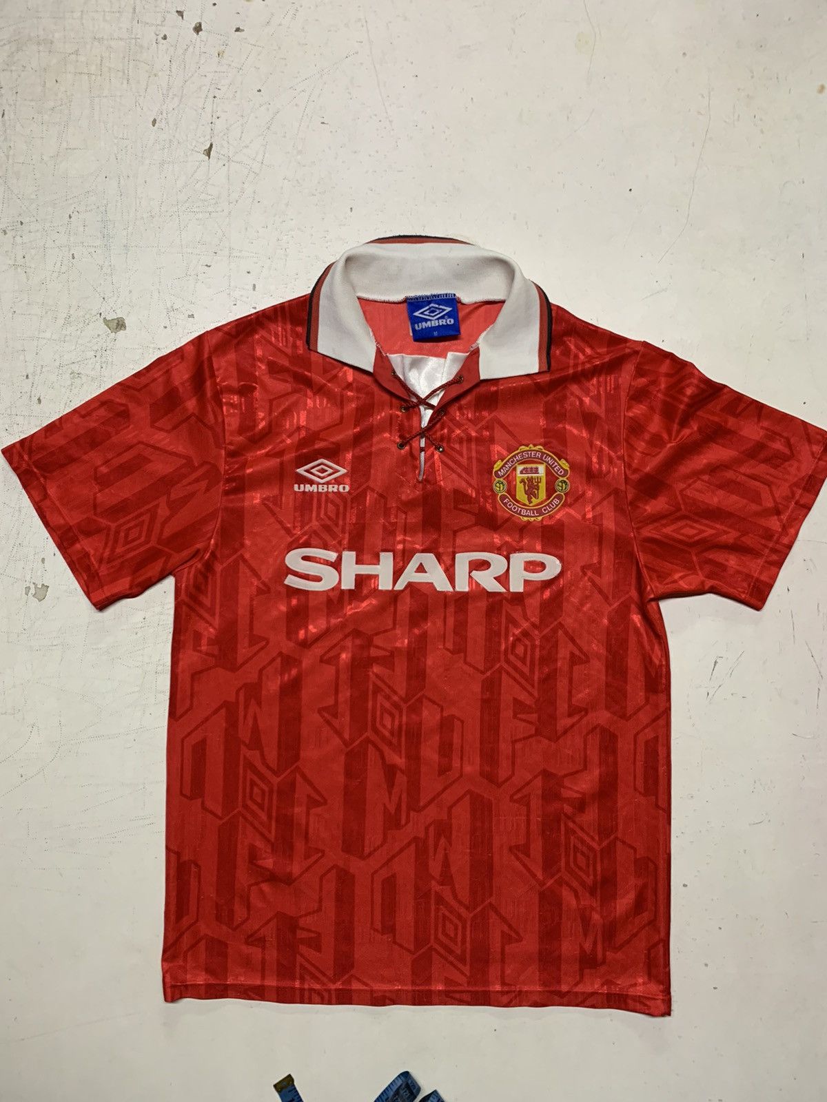 Umbro × Vintage Sharp 1990 Manchester United home shirt by umbro Size US S / EU 44-46 / 1 - 15 Thumbnail