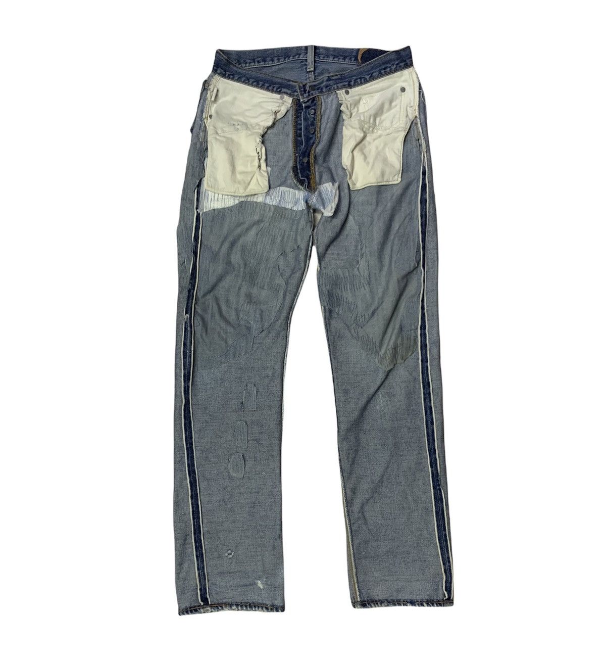 Levi's Vintage Clothing × Vintage Vintage Distressed Levi’s 501 redline #6 stamping Size US 32 / EU 48 - 16 Thumbnail