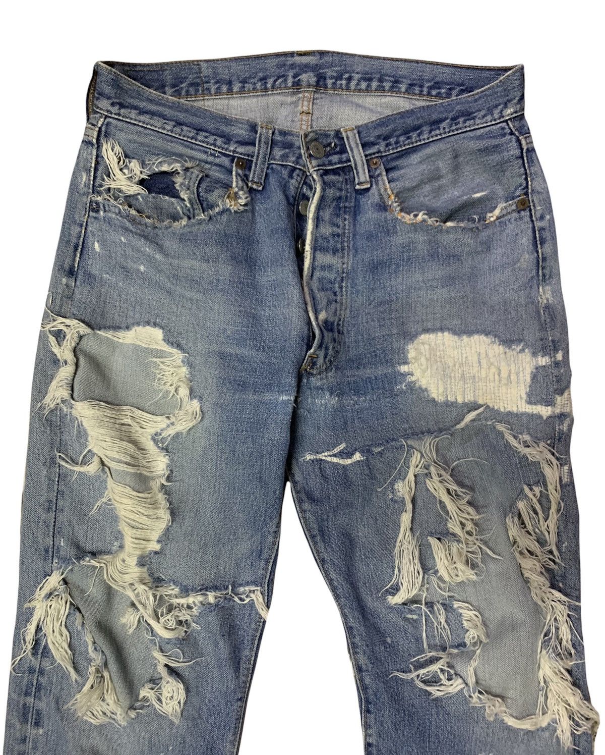 Levi's Vintage Clothing × Vintage Vintage Distressed Levi’s 501 redline #6 stamping Size US 32 / EU 48 - 7 Thumbnail