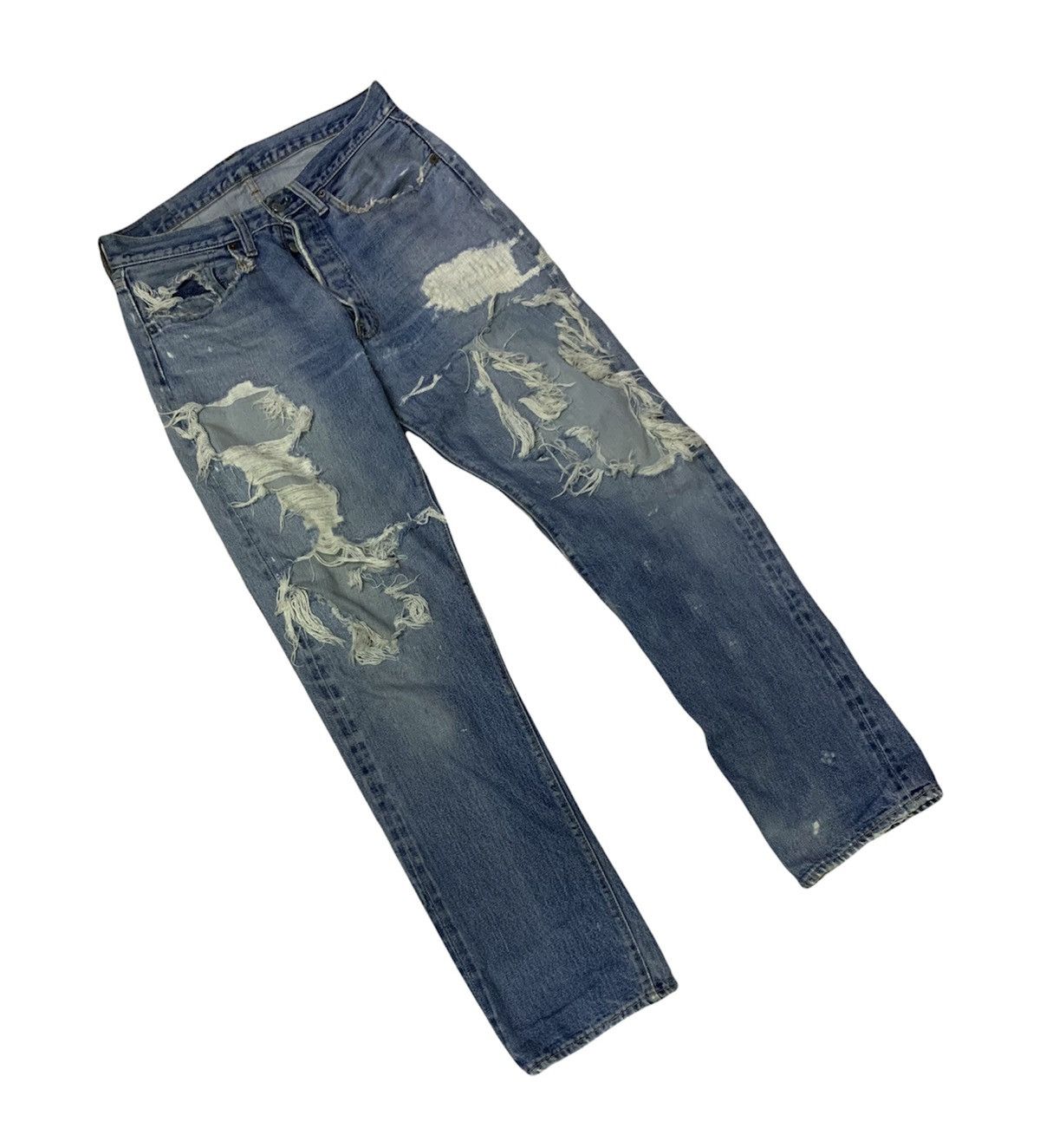 Levi's Vintage Clothing × Vintage Vintage Distressed Levi’s 501 redline #6 stamping Size US 32 / EU 48 - 6 Thumbnail