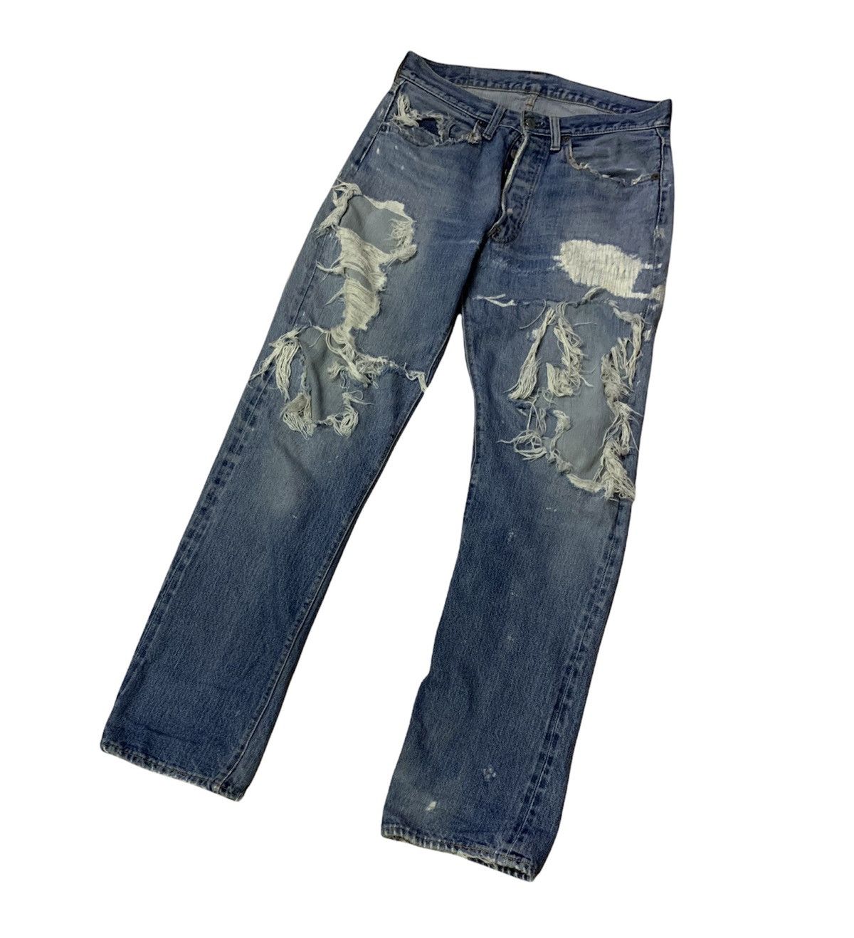 Levi's Vintage Clothing × Vintage Vintage Distressed Levi’s 501 redline #6 stamping Size US 32 / EU 48 - 5 Thumbnail