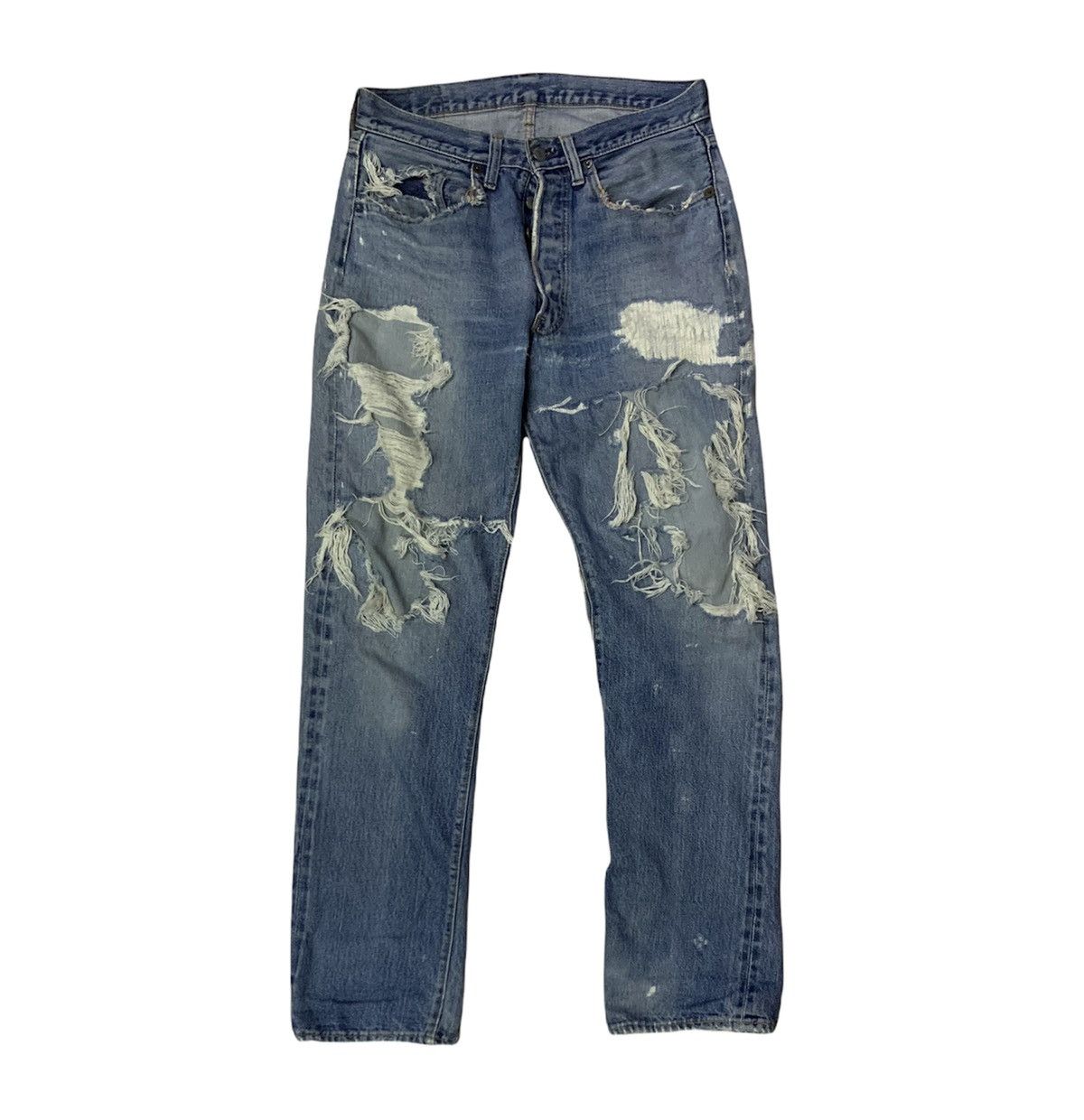 Levi's Vintage Clothing × Vintage Vintage Distressed Levi’s 501 redline #6 stamping Size US 32 / EU 48 - 3 Thumbnail
