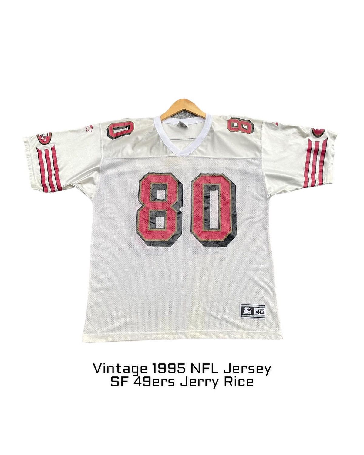 Starter × Streetwear × Vintage 90's Starter Jerry Rice 49ers