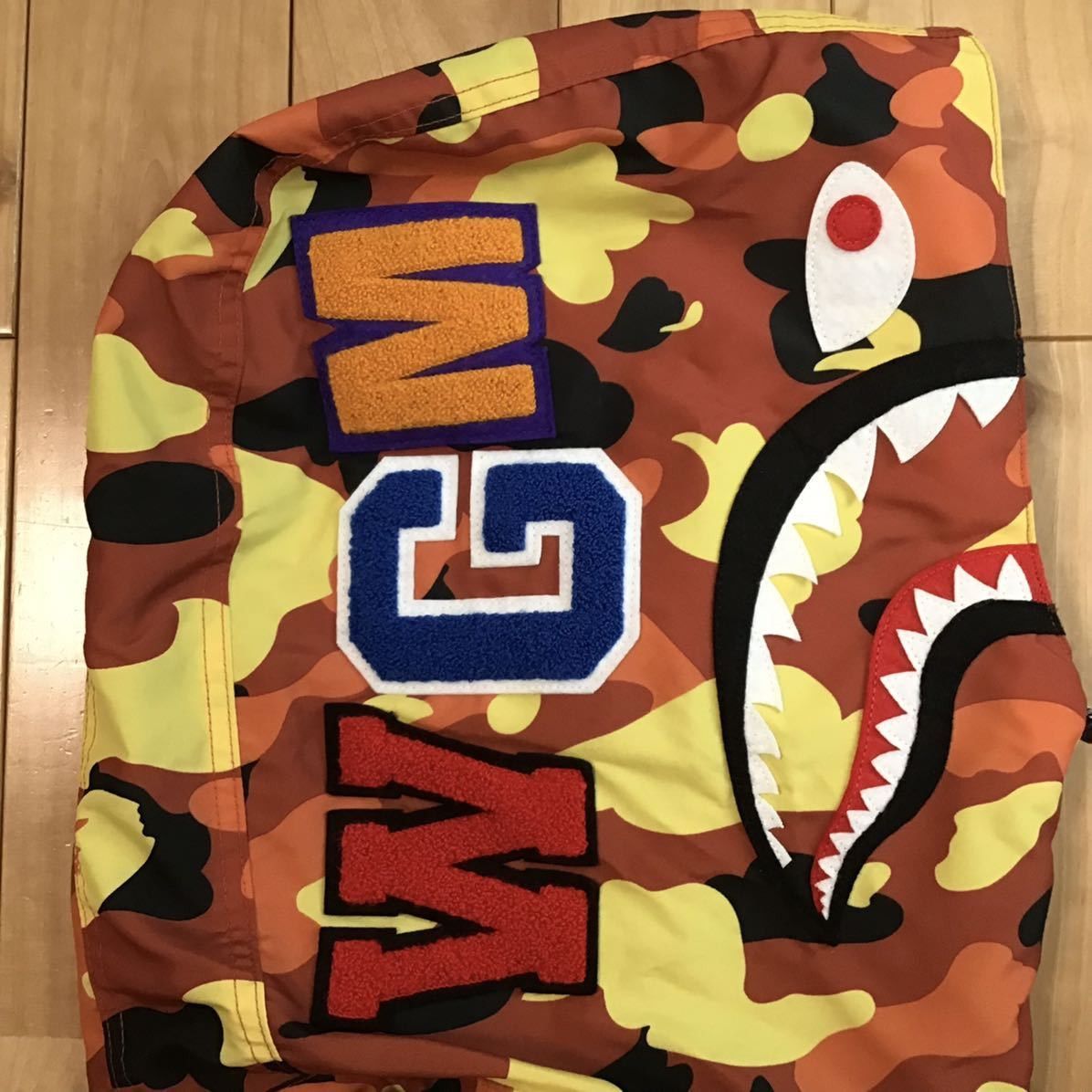 Bape BAPE orange camo shark hoodie snowboard jacket a bathing ape Size US L / EU 52-54 / 3 - 4 Thumbnail