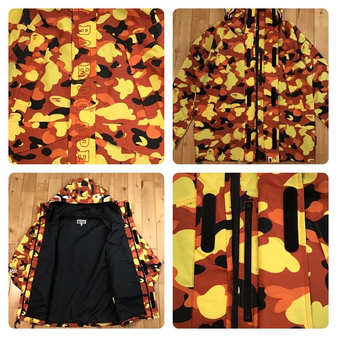 Bape BAPE orange camo shark hoodie snowboard jacket a bathing ape Size US L / EU 52-54 / 3 - 7 Thumbnail