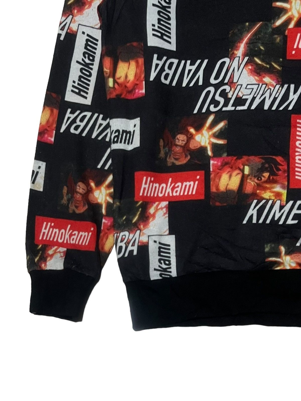 Anime DEMON SLAYER HINOKAMI KIMETSU NO YAIBA OVERPRINT HOODIE KIDS Size US XS / EU 42 / 0 - 7 Thumbnail