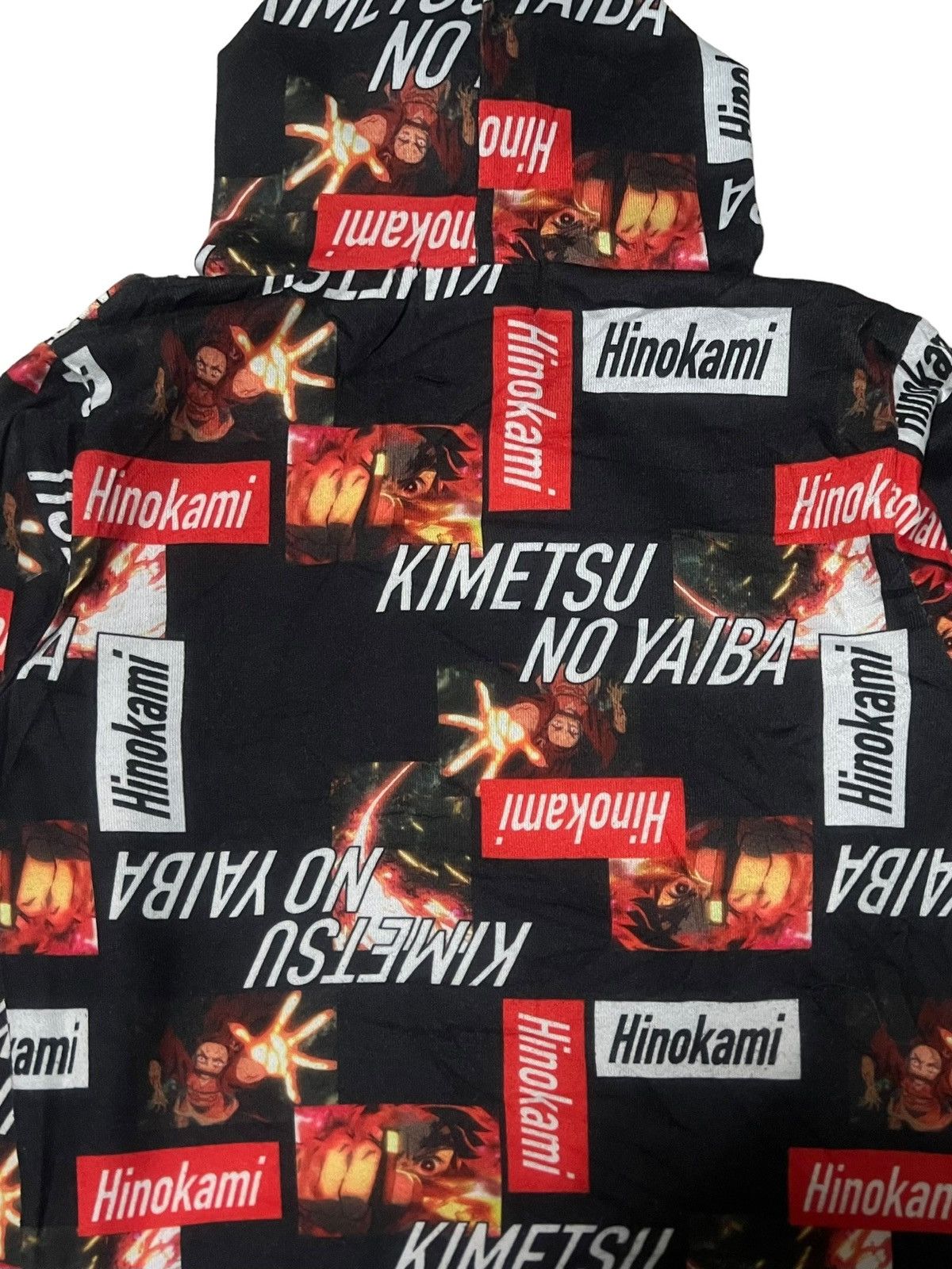 Anime DEMON SLAYER HINOKAMI KIMETSU NO YAIBA OVERPRINT HOODIE KIDS Size US XS / EU 42 / 0 - 3 Thumbnail