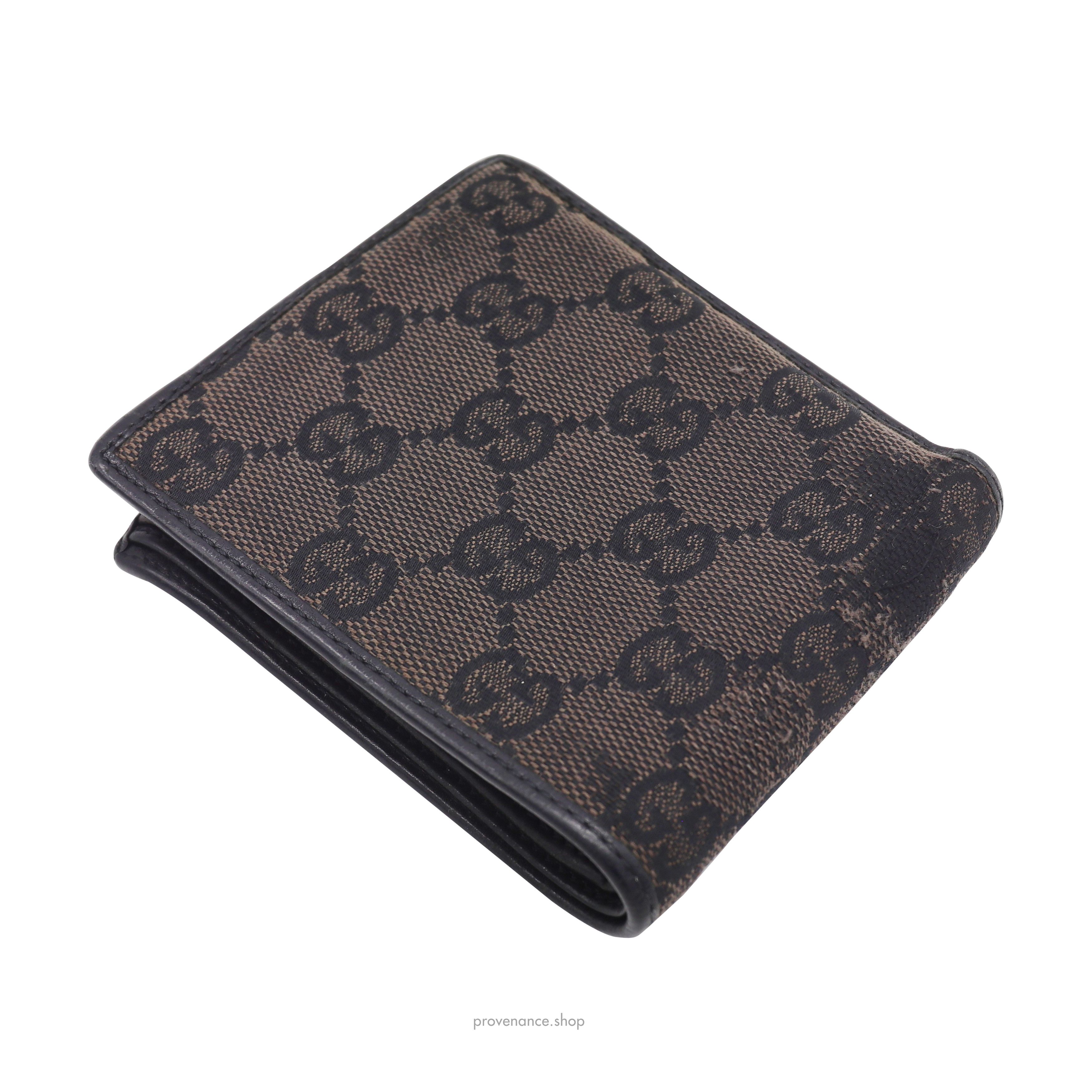 Gucci 🔴 Bifold Wallet - Black/Brown GG Canvas Size ONE SIZE - 4 Thumbnail