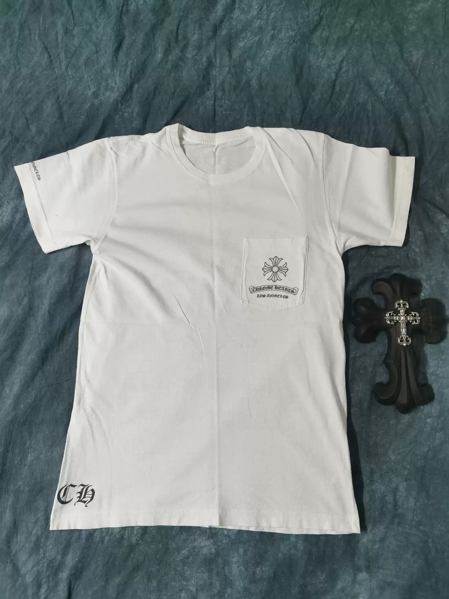 直営インボイス無修正 CH◆ネック レター White/Pink Tシャツ 8_7_b1f6ba22-89a3-4c66-88a1-