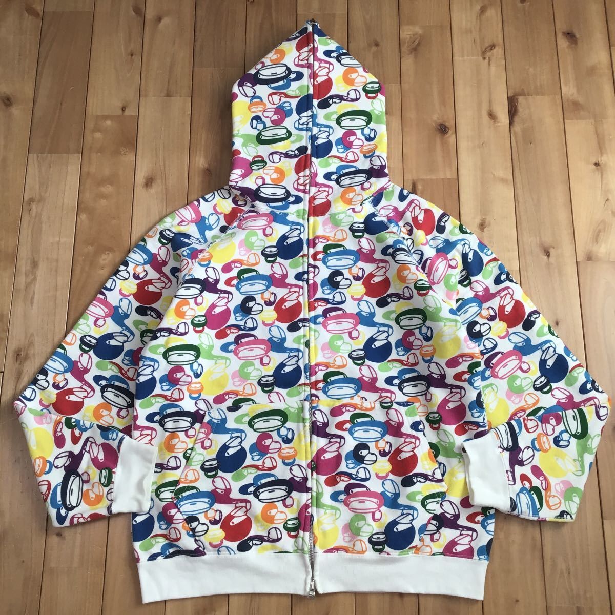 Multicolor bape hoodie hotsell