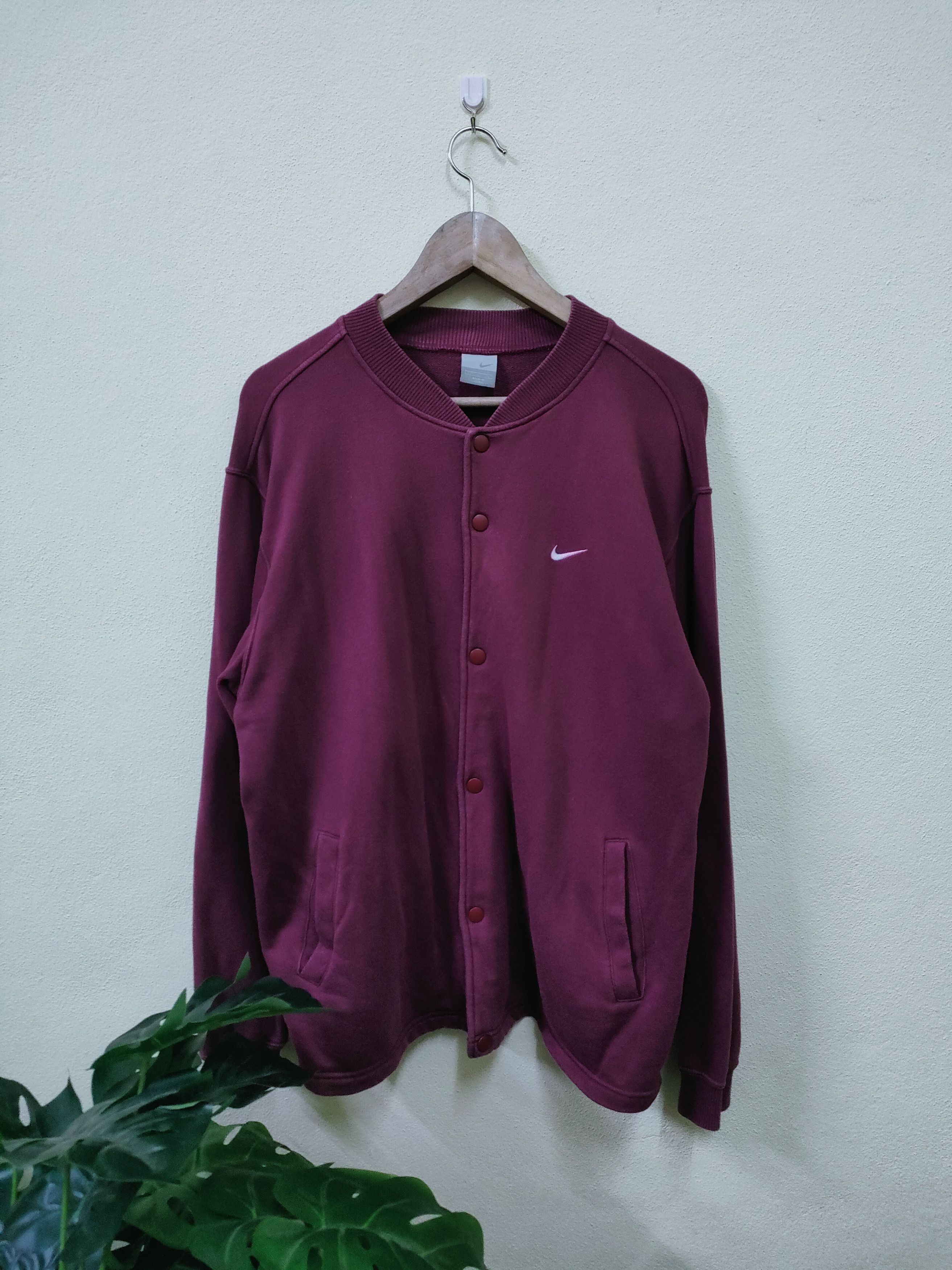 Nike × Vintage Vintage Nike Small Swoosh Button Up Sweeter Size US L / EU 52-54 / 3 - 1 Thumbnail