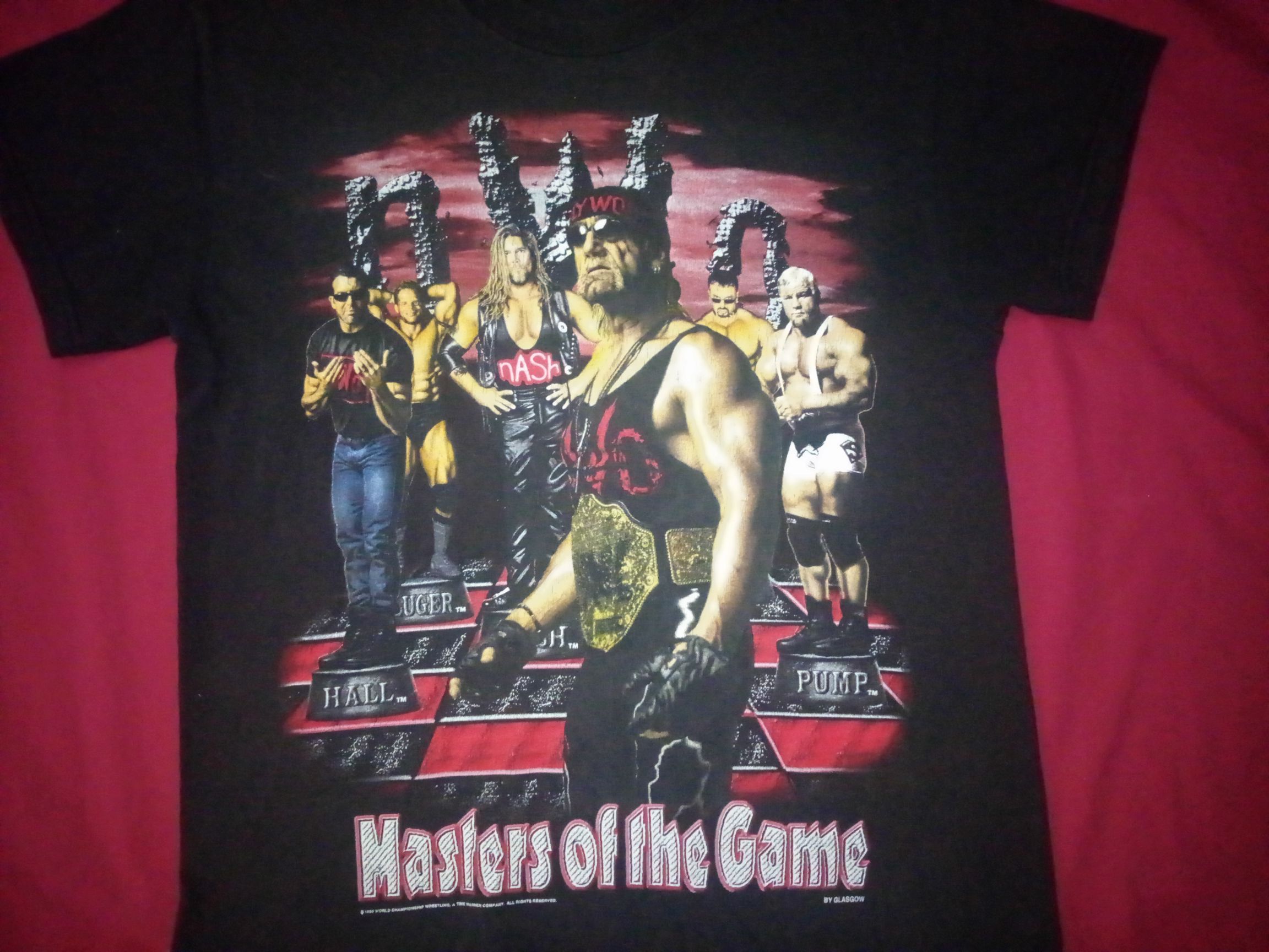 Vintage Vtg 90s WWC WWF ECW NWO Hulk Hogan Kevin Nash Scott Hall Size US S / EU 44-46 / 1 - 1 Thumbnail