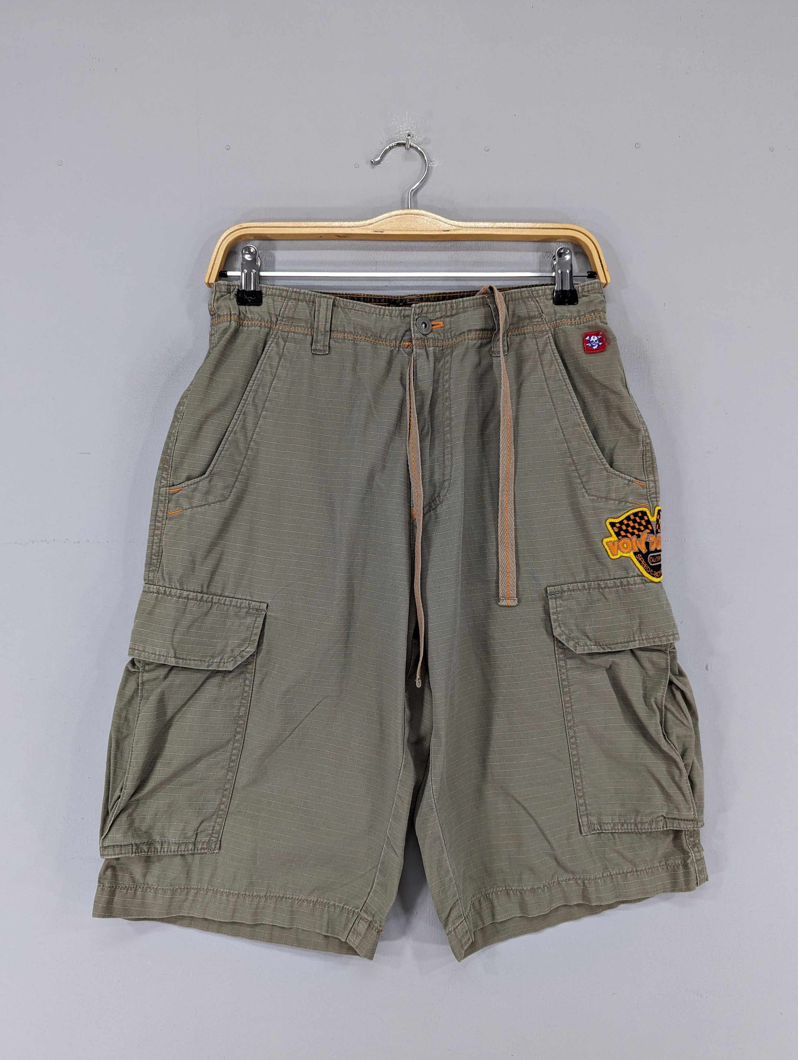 Vintage Von Dutch Patches Style Utility Cargo Short Pant