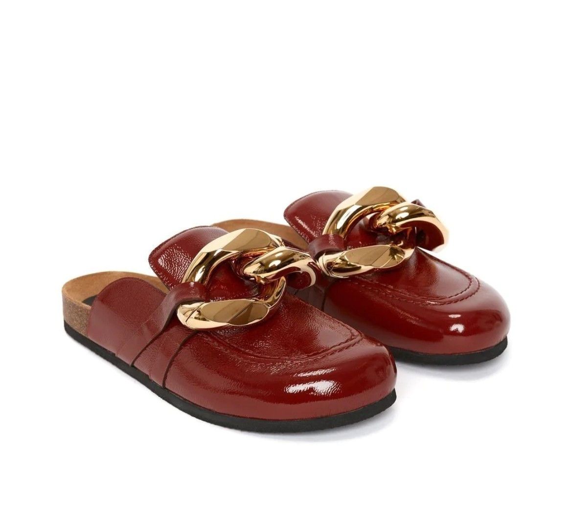 Jw Anderson Ss23 Runway Show Chain Leather Mule Shoess Shoes in Brown, Men's (Size 8)