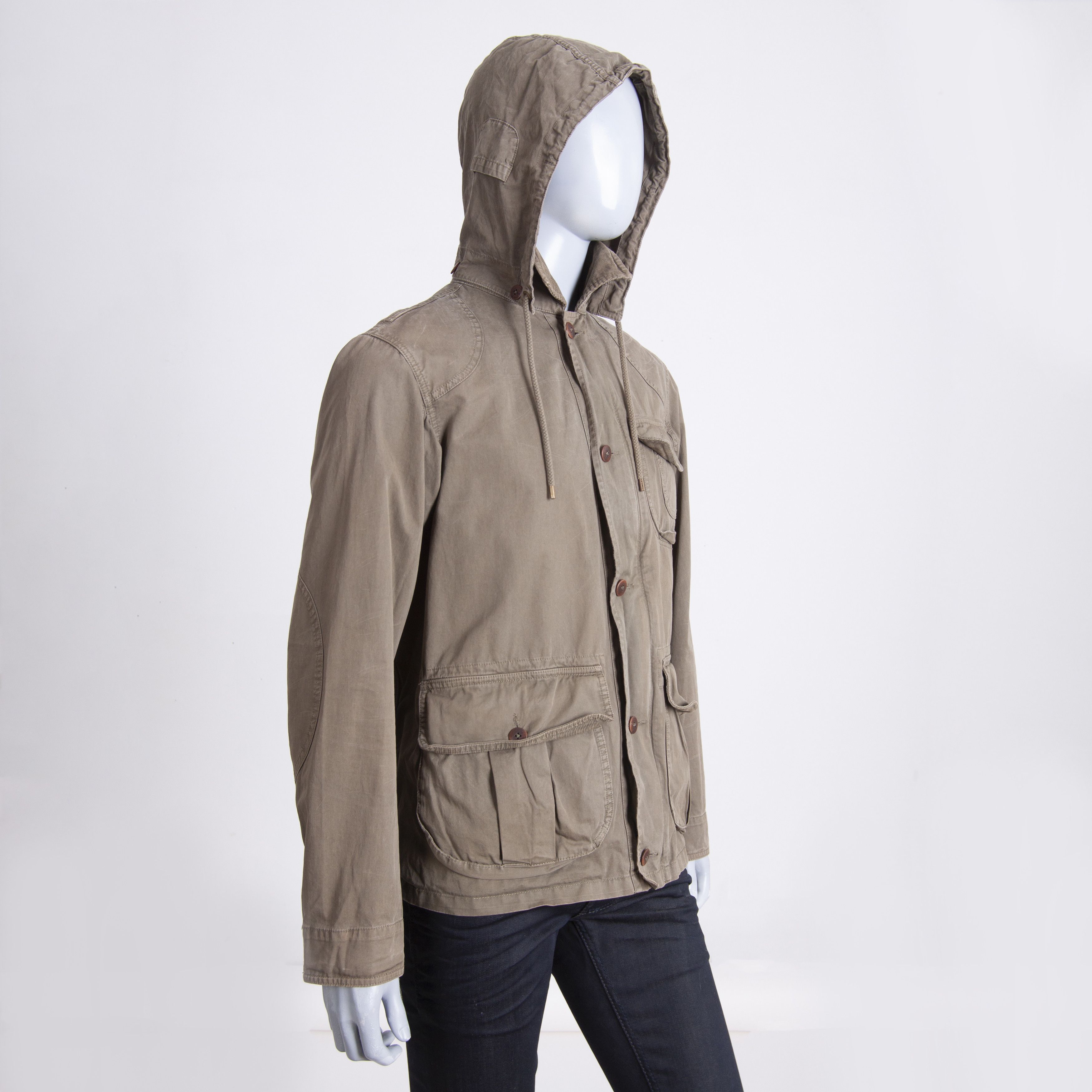 Polo Ralph Lauren × Ralph Lauren Polo Ralph Lauren Men's Khaki Millitary Hooded Jacket M Size US M / EU 48-50 / 2 - 2 Thumbnail