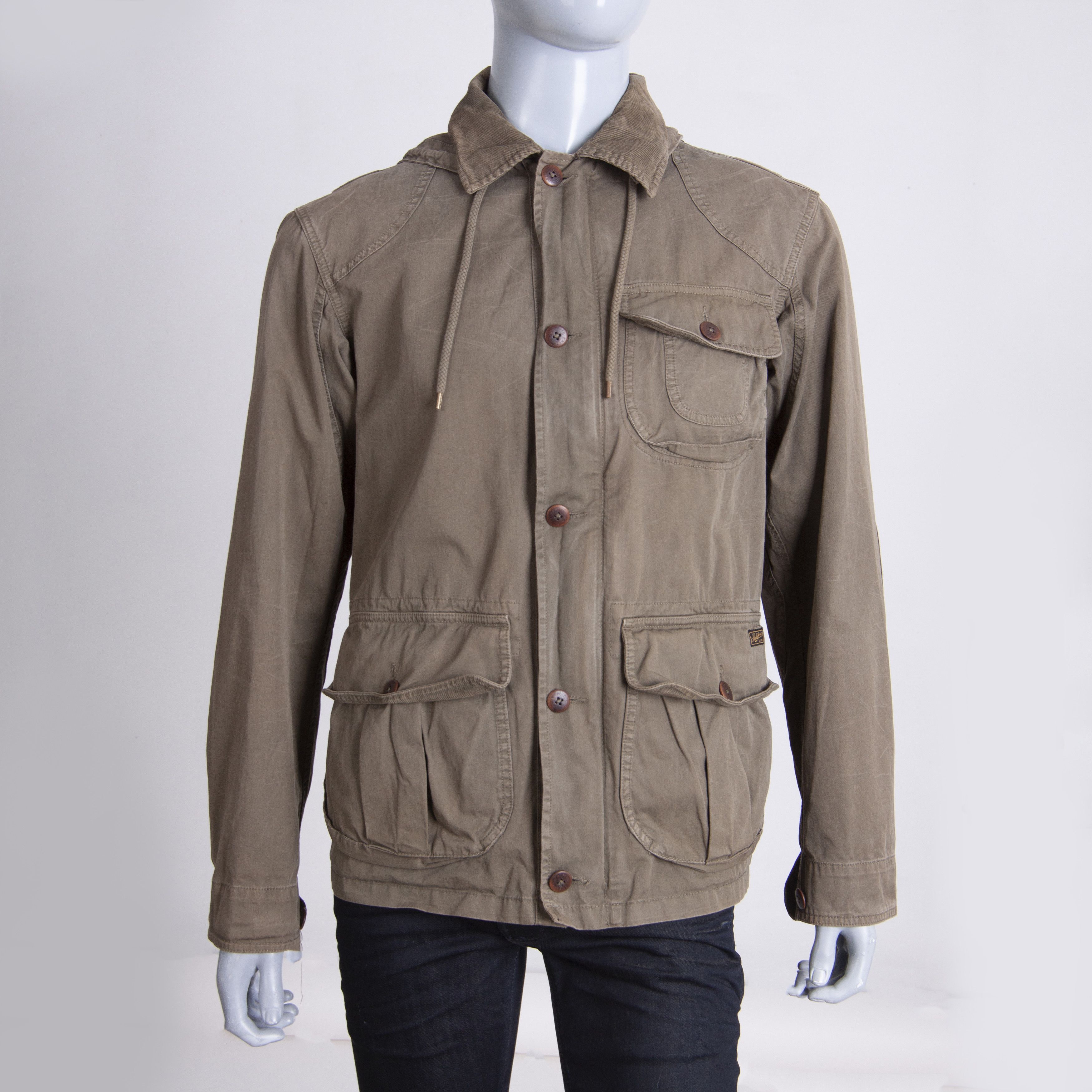 Polo Ralph Lauren × Ralph Lauren Polo Ralph Lauren Men's Khaki Millitary Hooded Jacket M Size US M / EU 48-50 / 2 - 1 Thumbnail