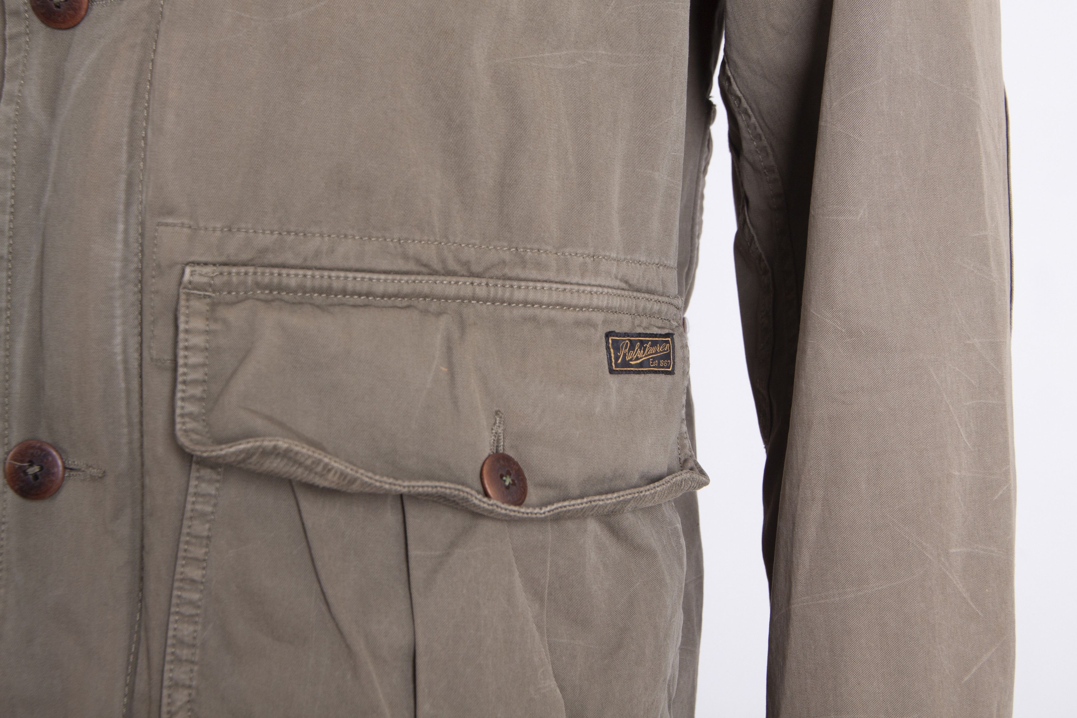 Polo Ralph Lauren × Ralph Lauren Polo Ralph Lauren Men's Khaki Millitary Hooded Jacket M Size US M / EU 48-50 / 2 - 7 Thumbnail