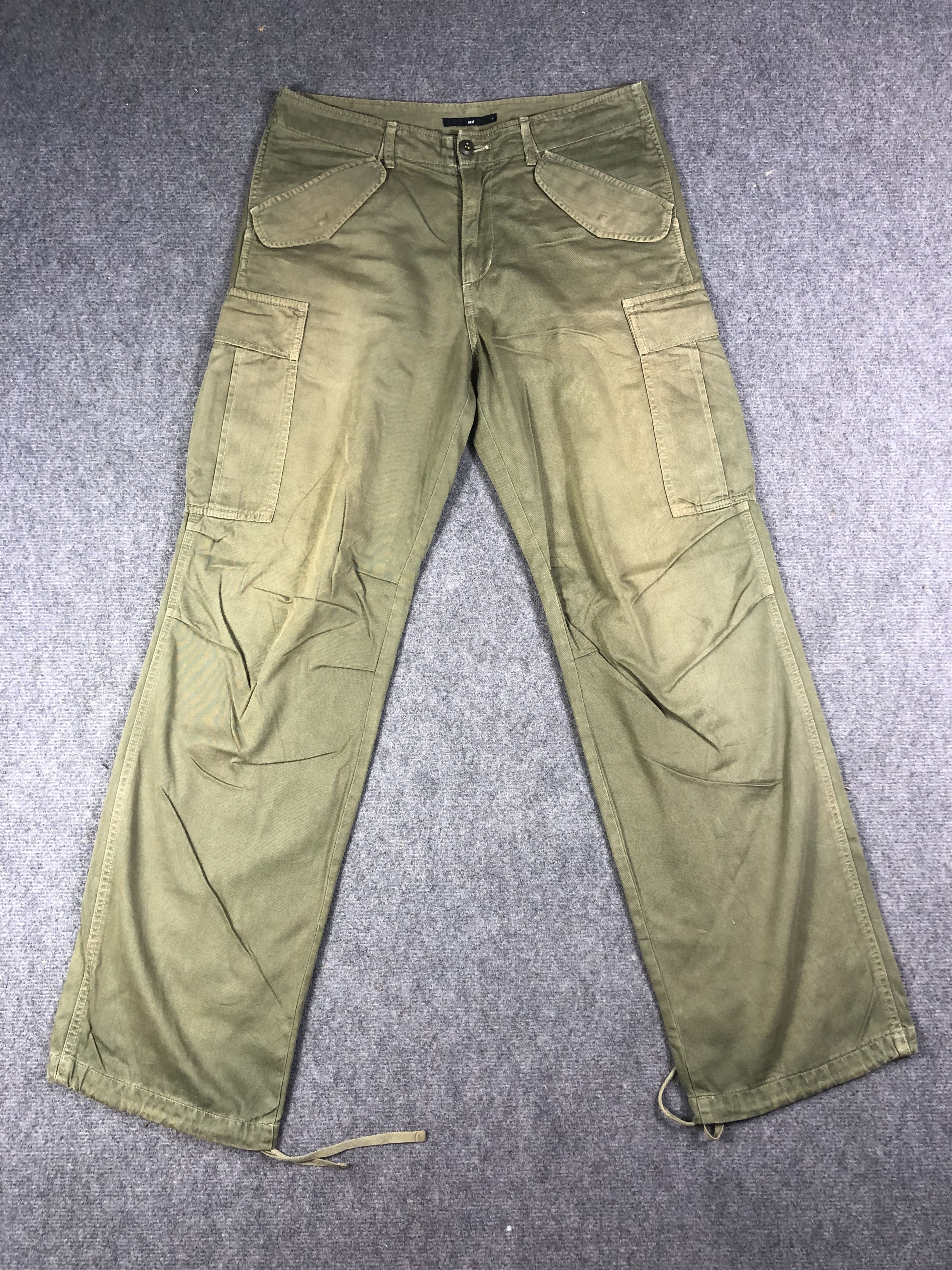 image of Hare Multipocket Cargo Pants 33X33 in Olive Green, Men's