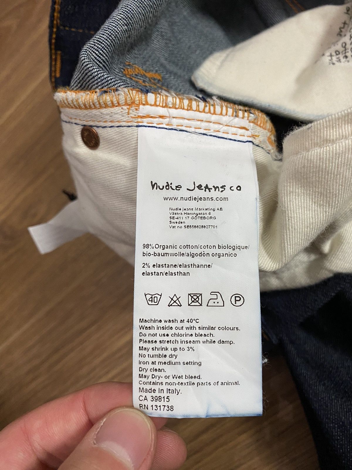 Nudie Jeans Nudie Organic Cotton Navy Jeans Size US 28 / EU 44 - 12 Thumbnail