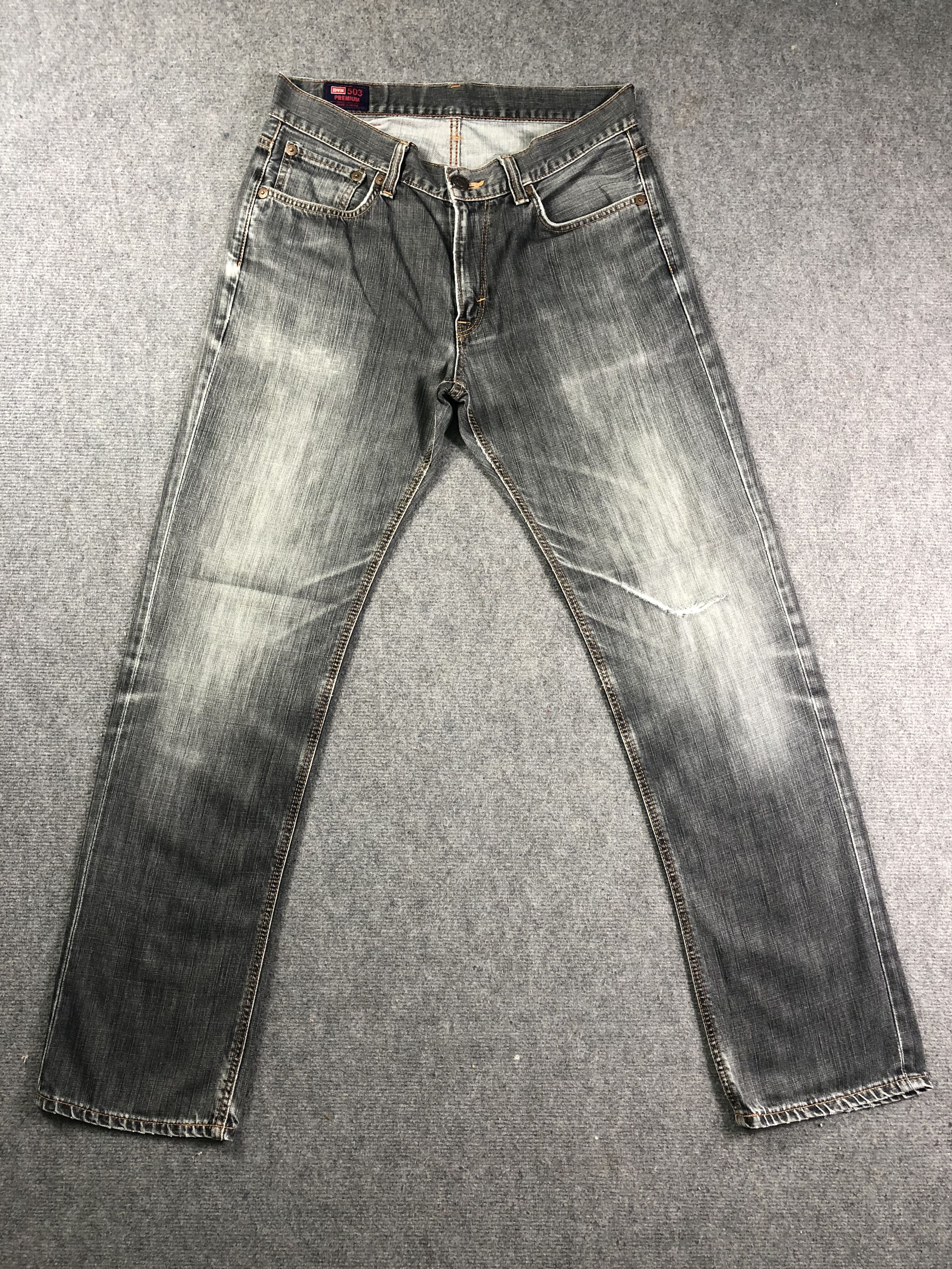 image of Archival Clothing x Edwin Wash Black Edwin 503 Denim Jeans 35X33 in Black Wash, Men's