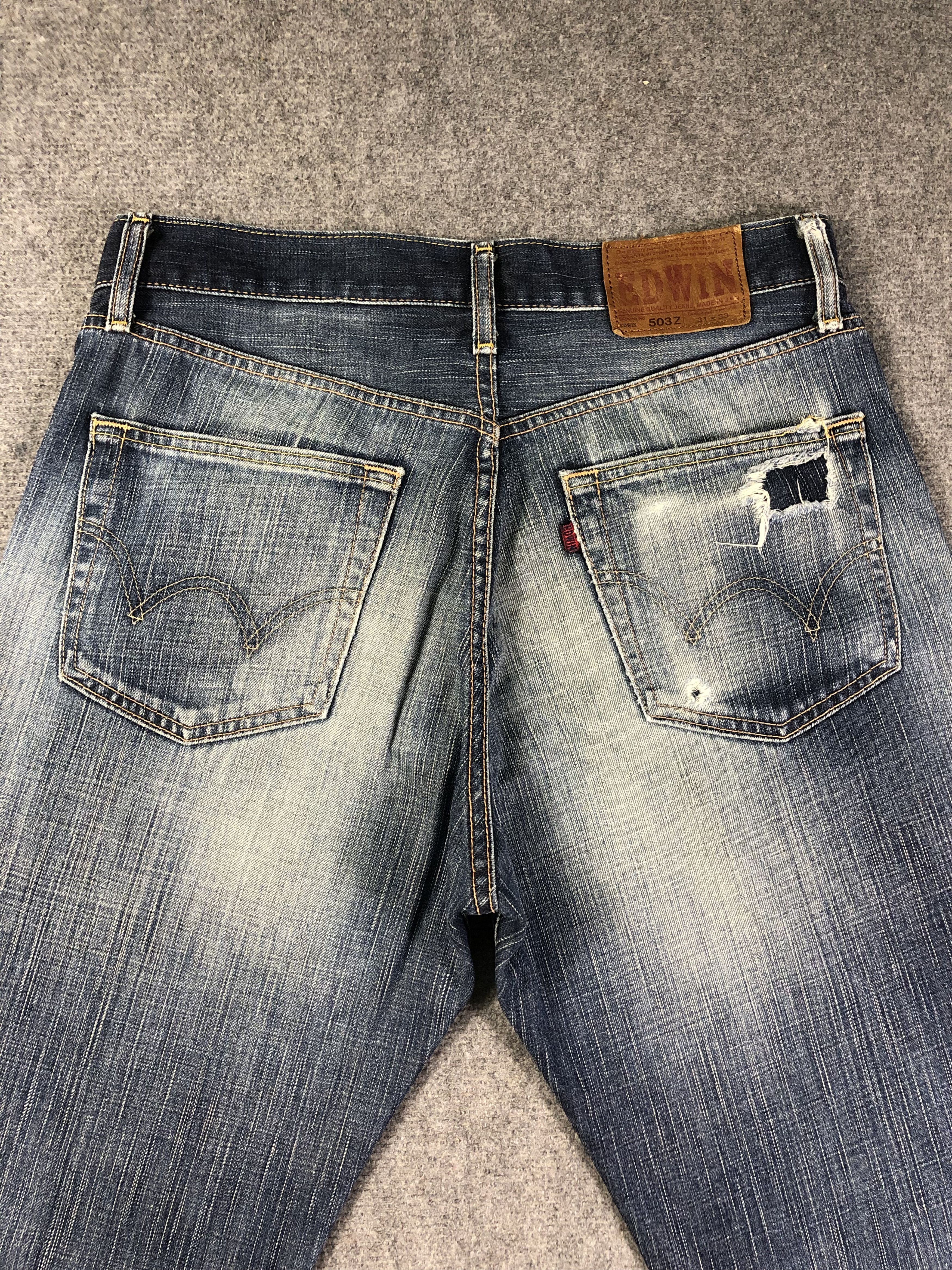 Edwin Wash Blue Edwin 503Z Denim Jeans 33x33.5 Size US 33 - 10 Thumbnail