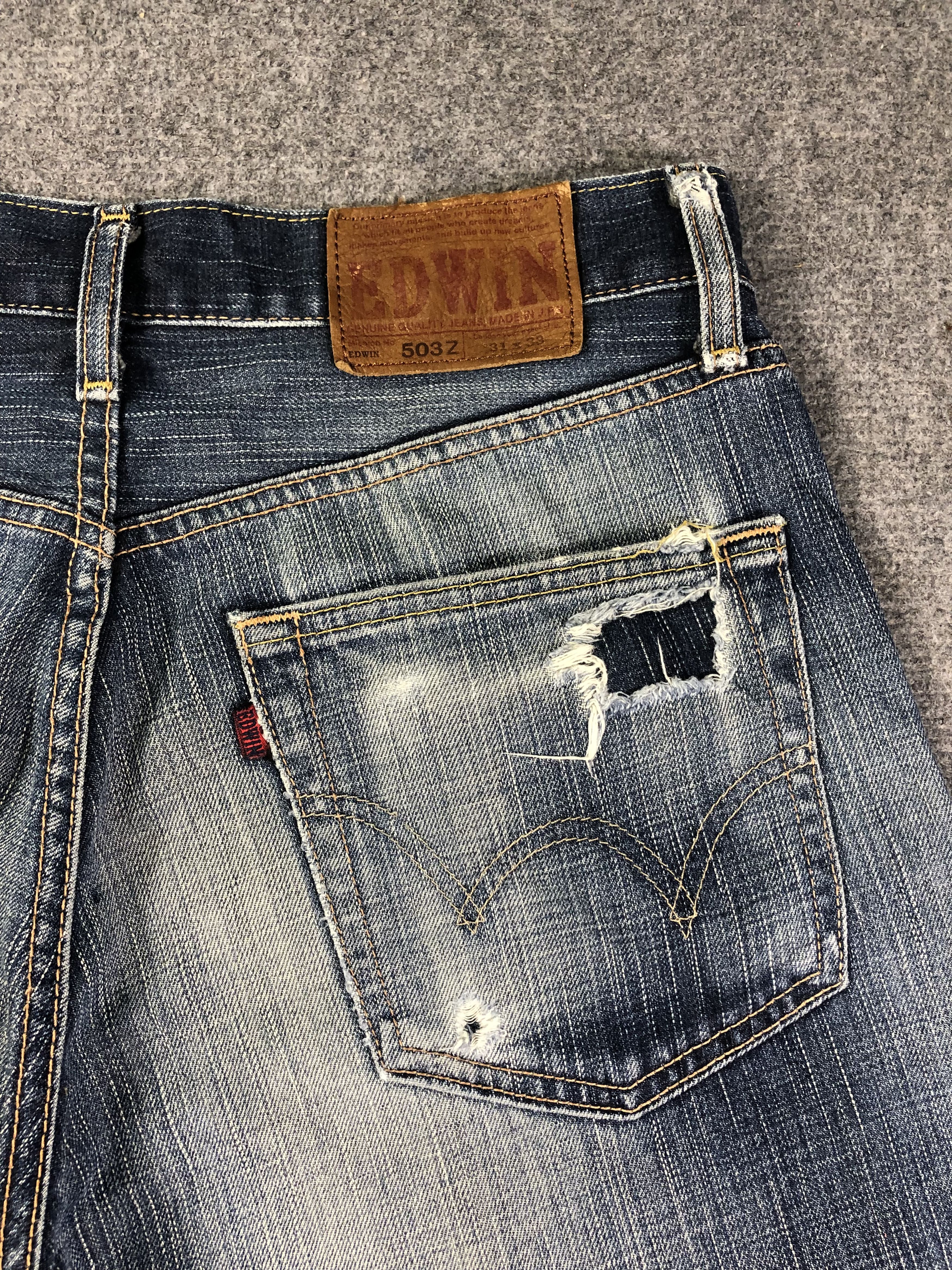 Edwin Wash Blue Edwin 503Z Denim Jeans 33x33.5 Size US 33 - 11 Thumbnail