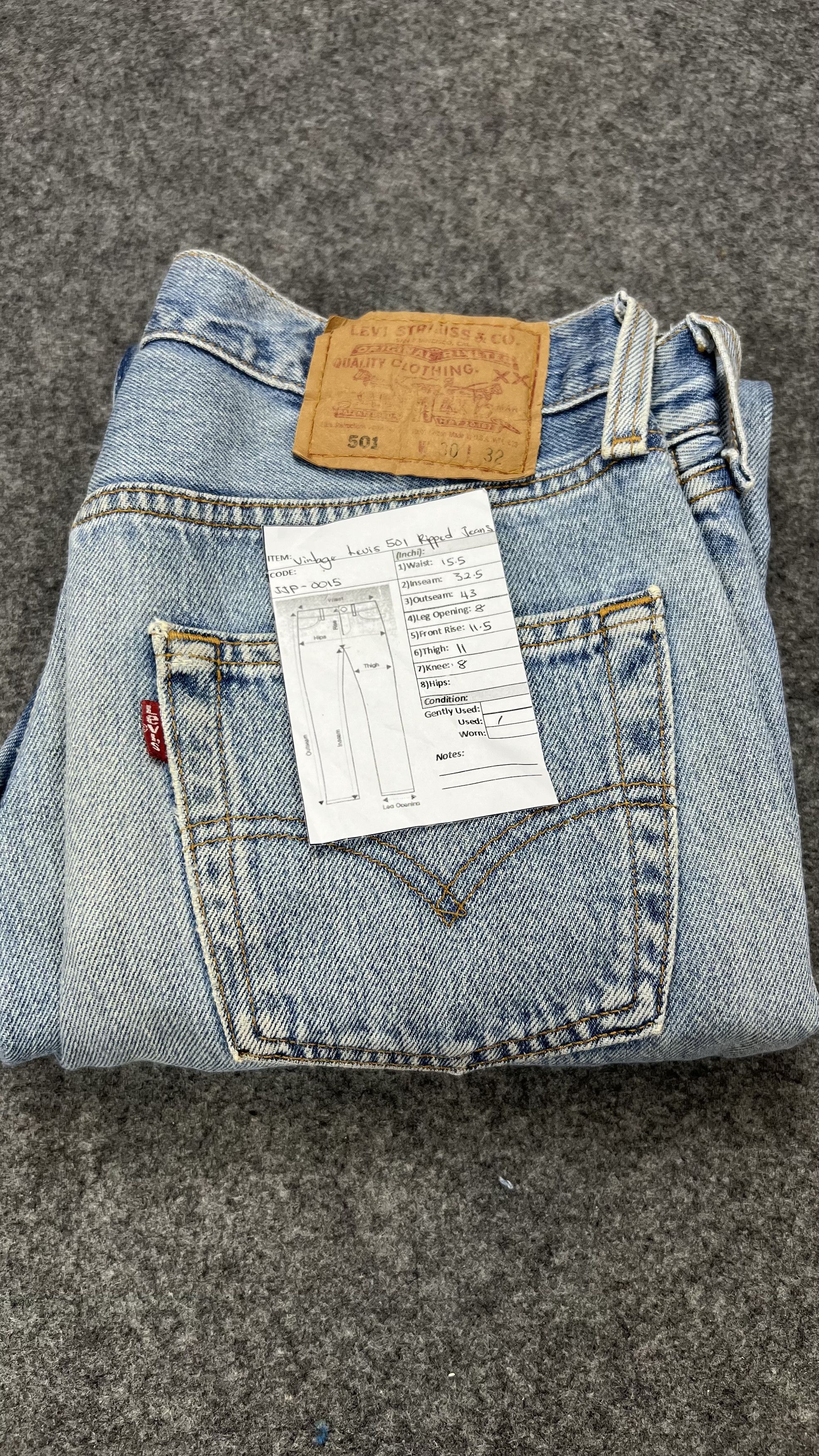Levi's Vintage Levi's 501 Distressed jeans Size US 31 - 18 Thumbnail