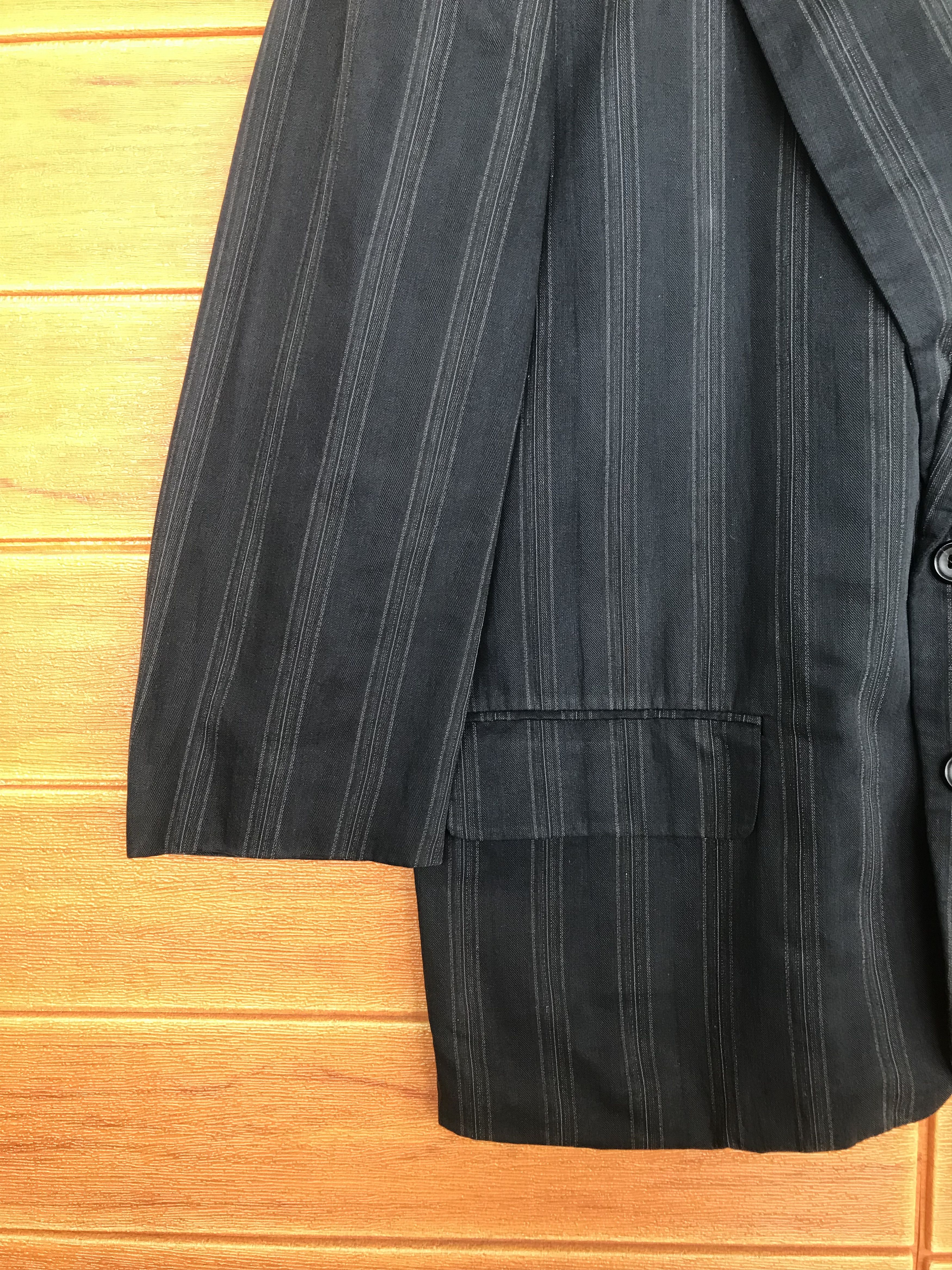 Comme des Garcons Homme Vintage COMME DES GARCONS HOMME Striped Blazer Jacket Size US M / EU 48-50 / 2 - 5 Thumbnail