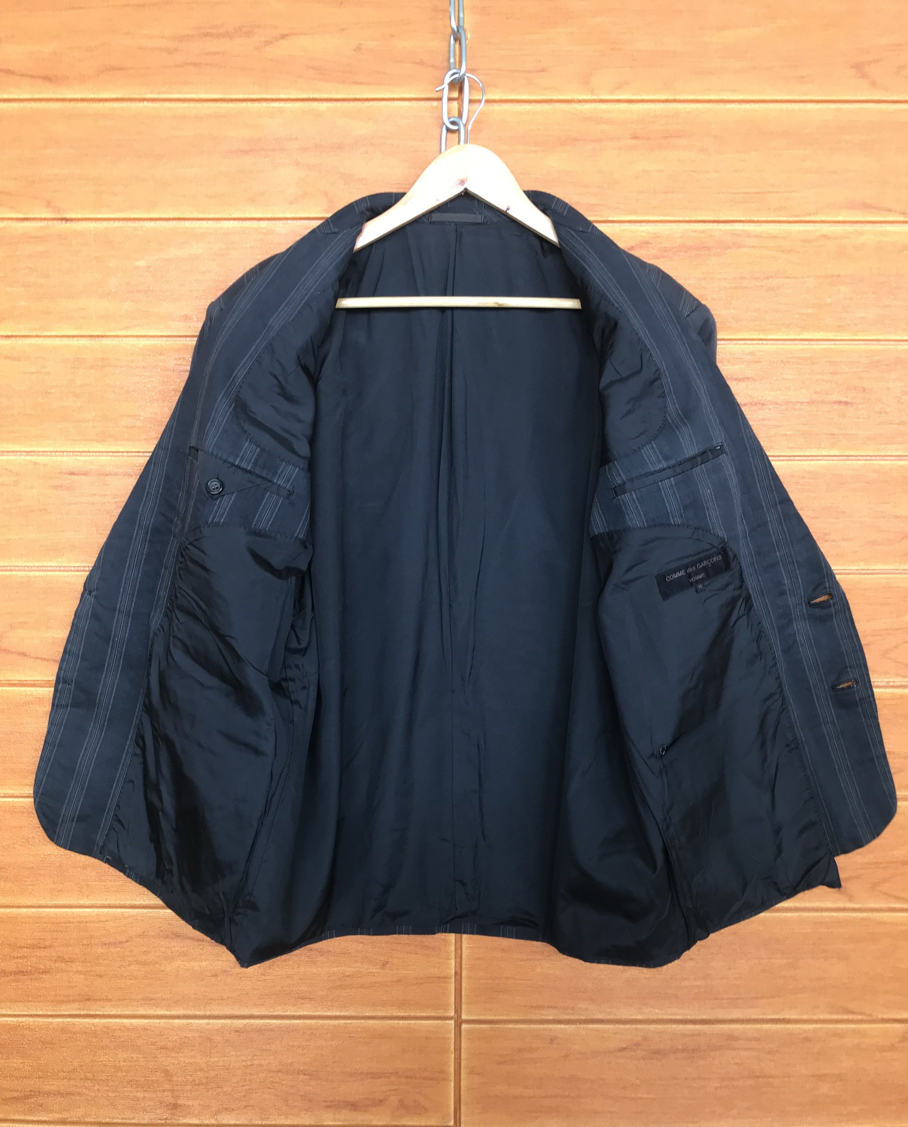Comme des Garcons Homme Vintage COMME DES GARCONS HOMME Striped Blazer Jacket Size US M / EU 48-50 / 2 - 10 Thumbnail