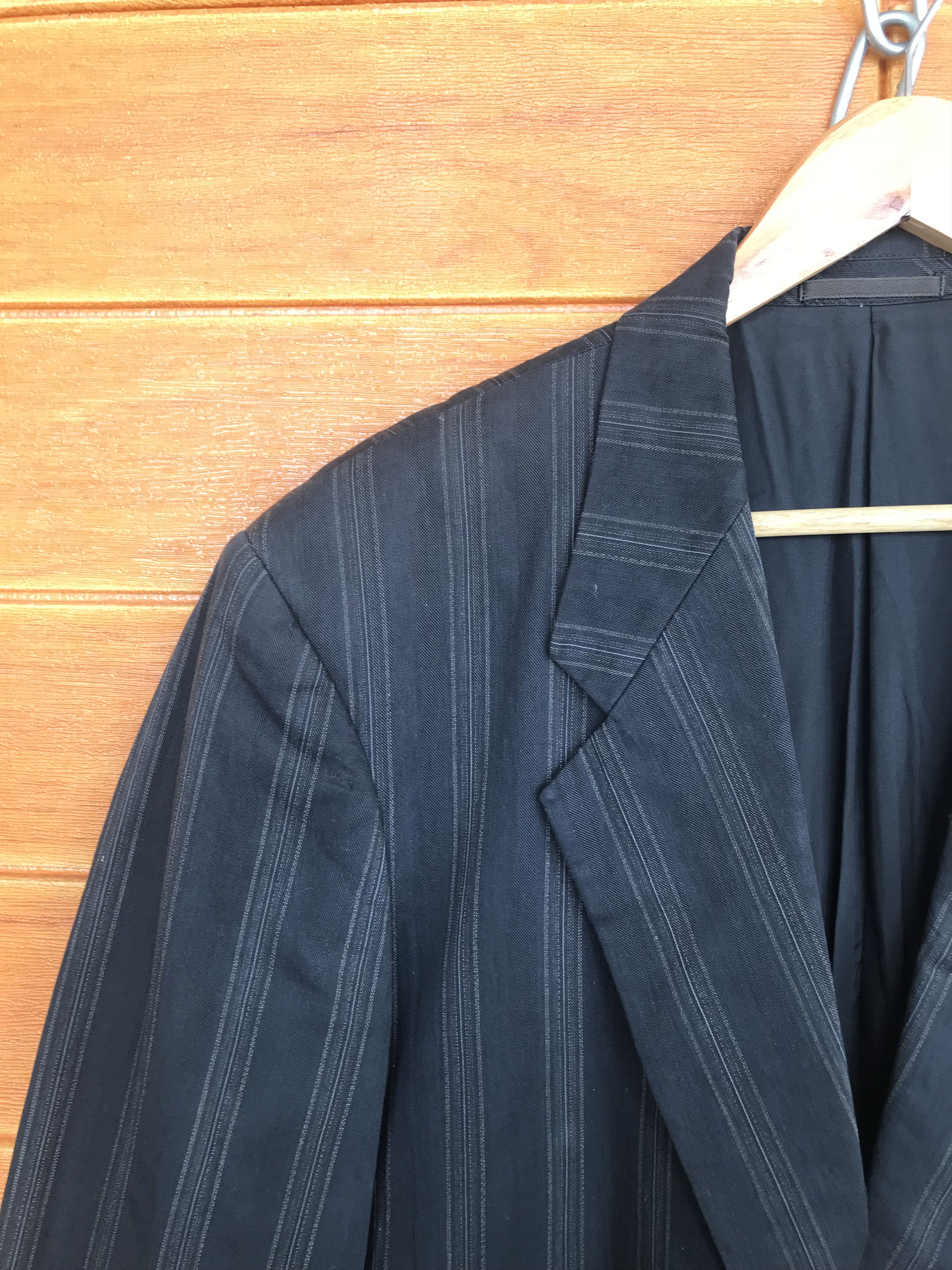 Comme des Garcons Homme Vintage COMME DES GARCONS HOMME Striped Blazer Jacket Size US M / EU 48-50 / 2 - 3 Thumbnail