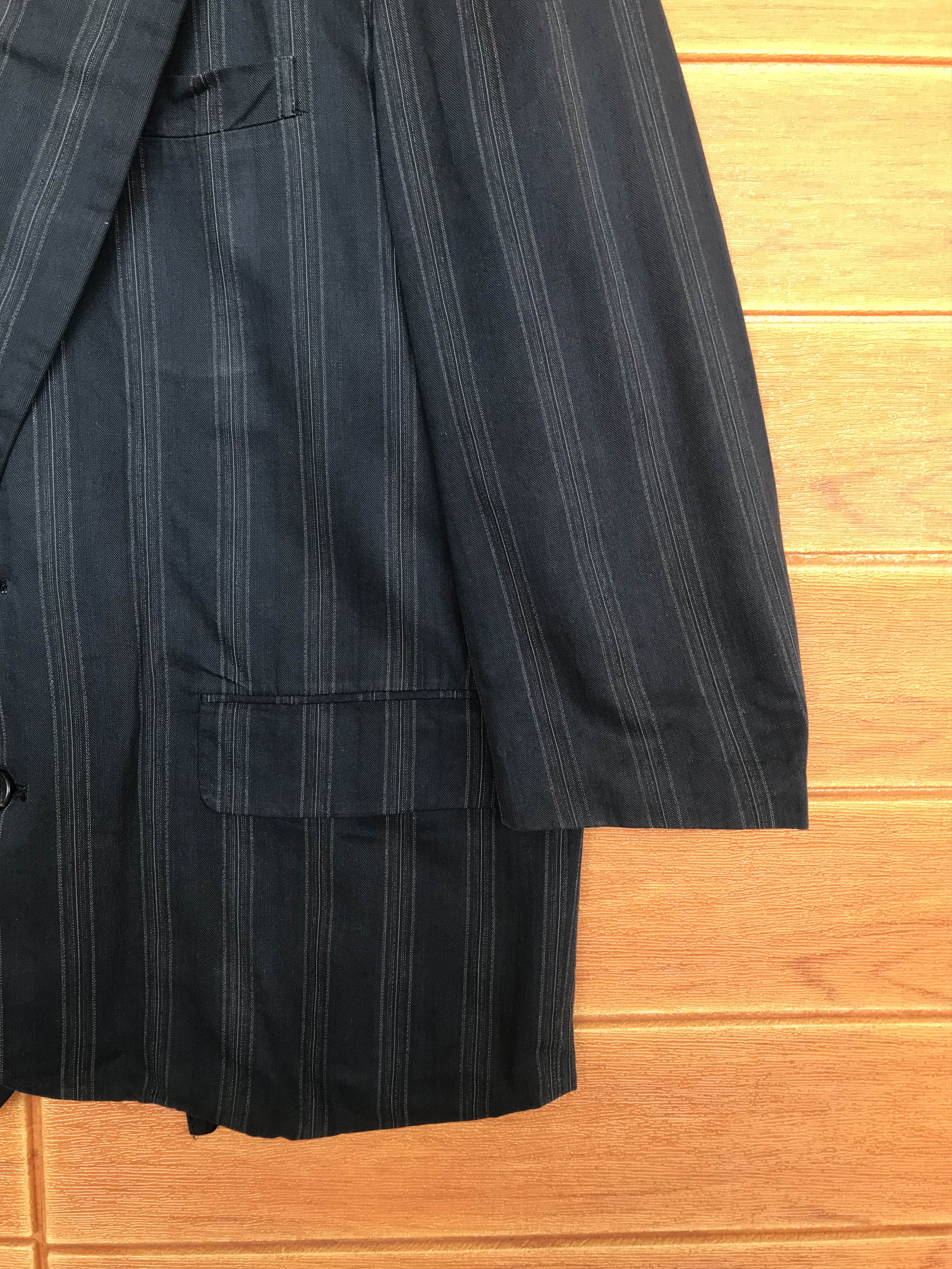 Comme des Garcons Homme Vintage COMME DES GARCONS HOMME Striped Blazer Jacket Size US M / EU 48-50 / 2 - 6 Thumbnail