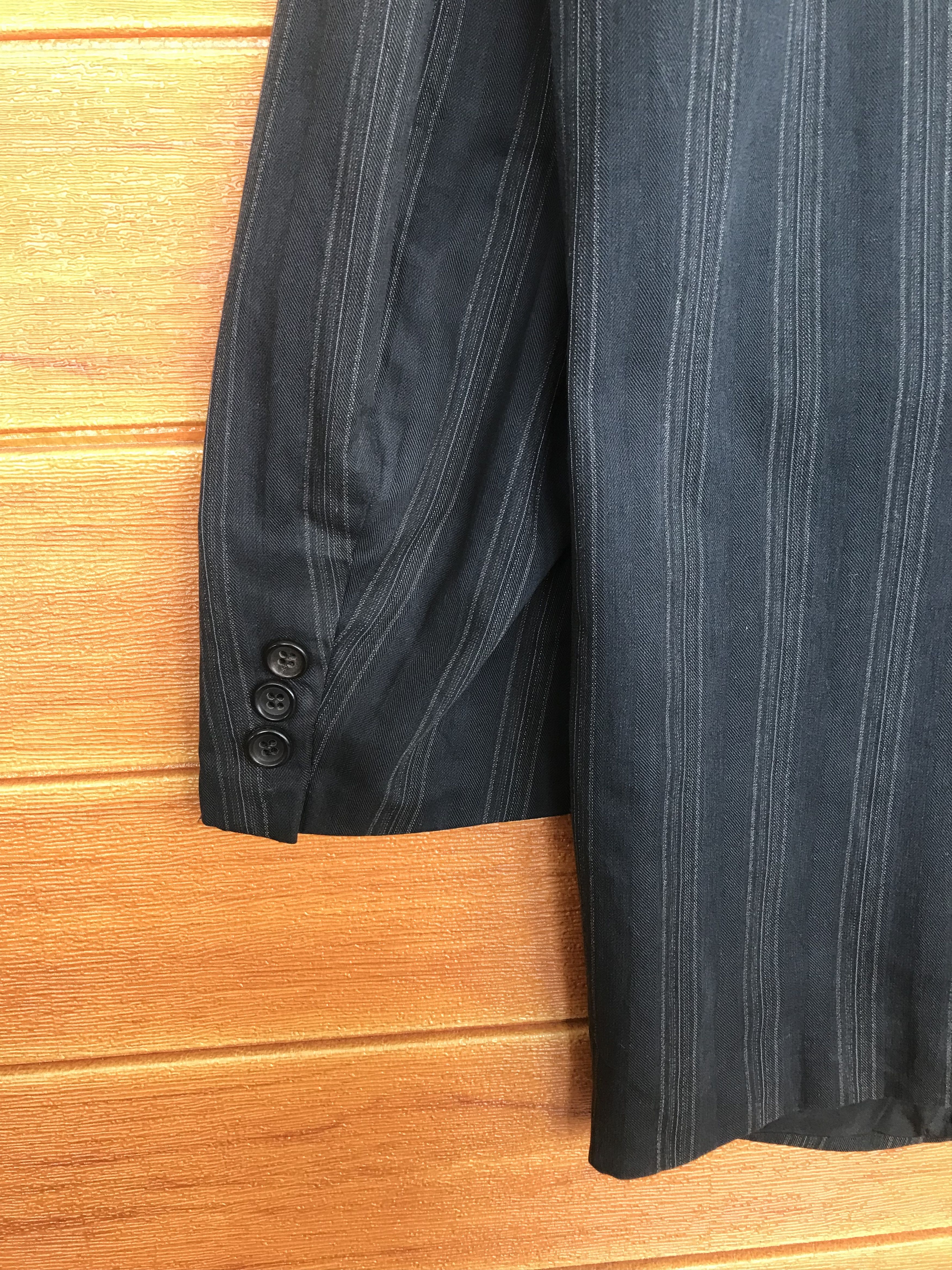 Comme des Garcons Homme Vintage COMME DES GARCONS HOMME Striped Blazer Jacket Size US M / EU 48-50 / 2 - 9 Thumbnail