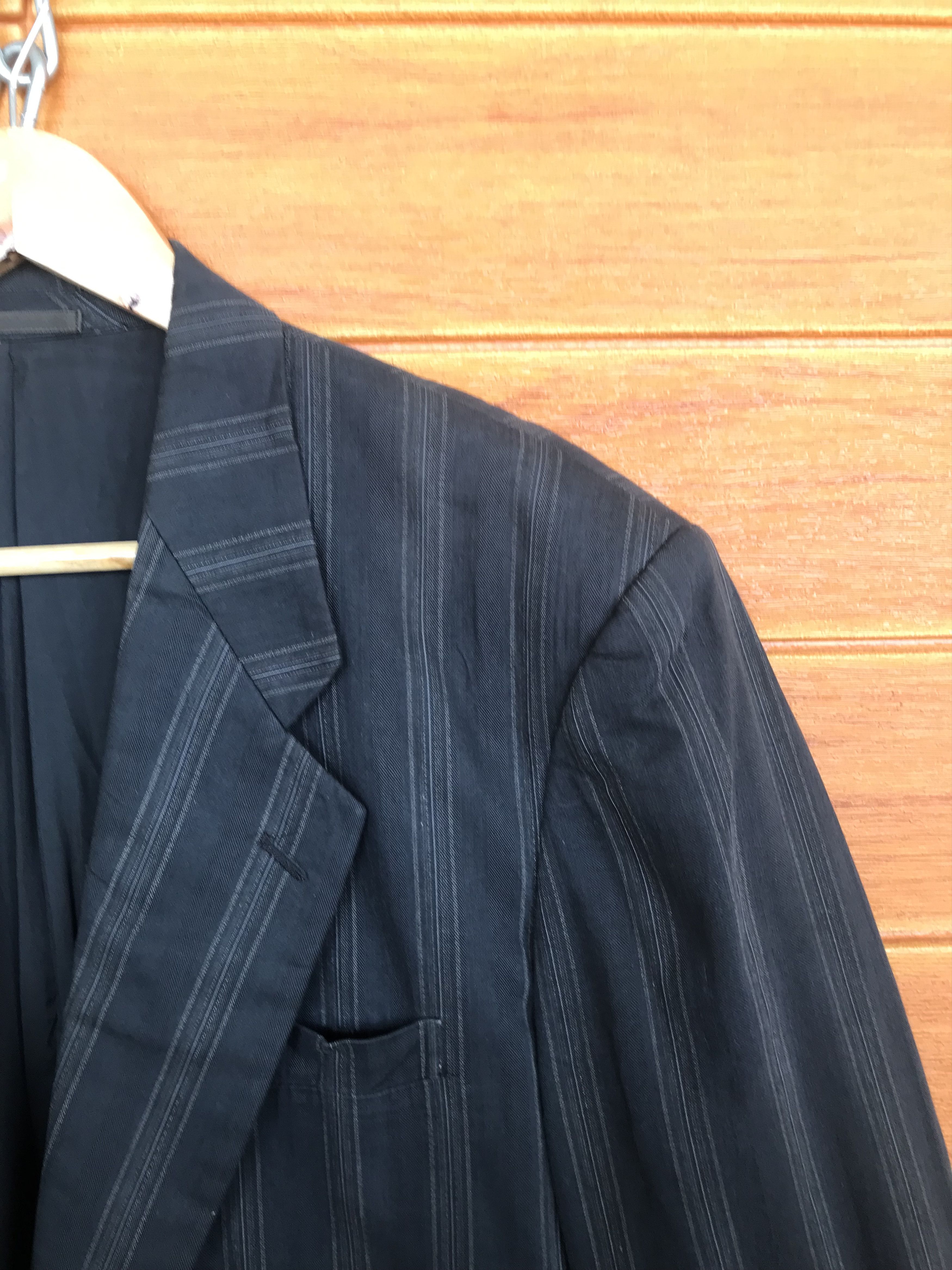 Comme des Garcons Homme Vintage COMME DES GARCONS HOMME Striped Blazer Jacket Size US M / EU 48-50 / 2 - 4 Thumbnail