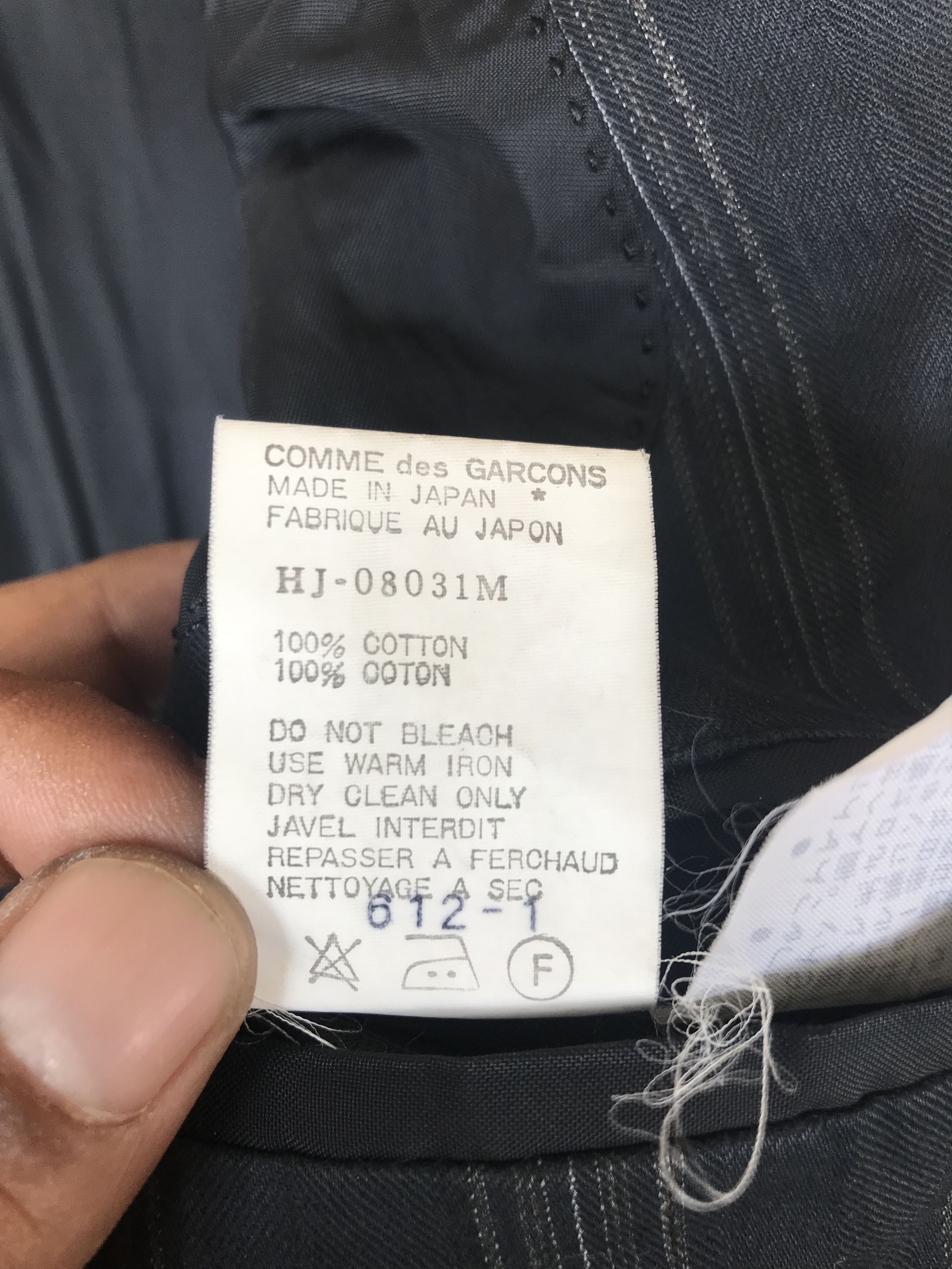 Comme des Garcons Homme Vintage COMME DES GARCONS HOMME Striped Blazer Jacket Size US M / EU 48-50 / 2 - 16 Thumbnail