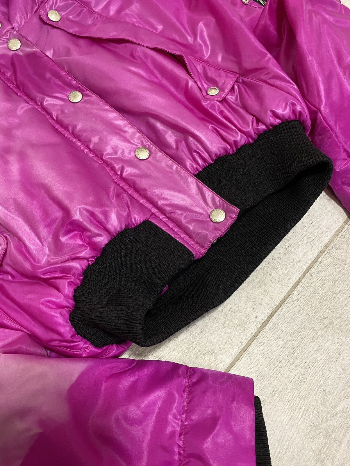 Dolce & Gabbana × Vintage Dolce & Gabbana Fuchsia Cropped Hooded Raccoon Trim Jacket Size US XS / EU 42 / 0 - 6 Thumbnail