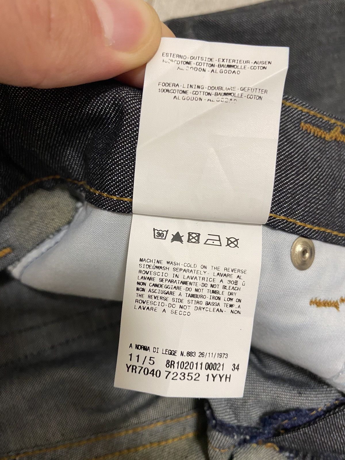 John Galliano × Vintage NWT Galliano Vintage Made in Italy Dark Grey Women’s Jeans Size 26" / US 2 / IT 38 - 14 Thumbnail