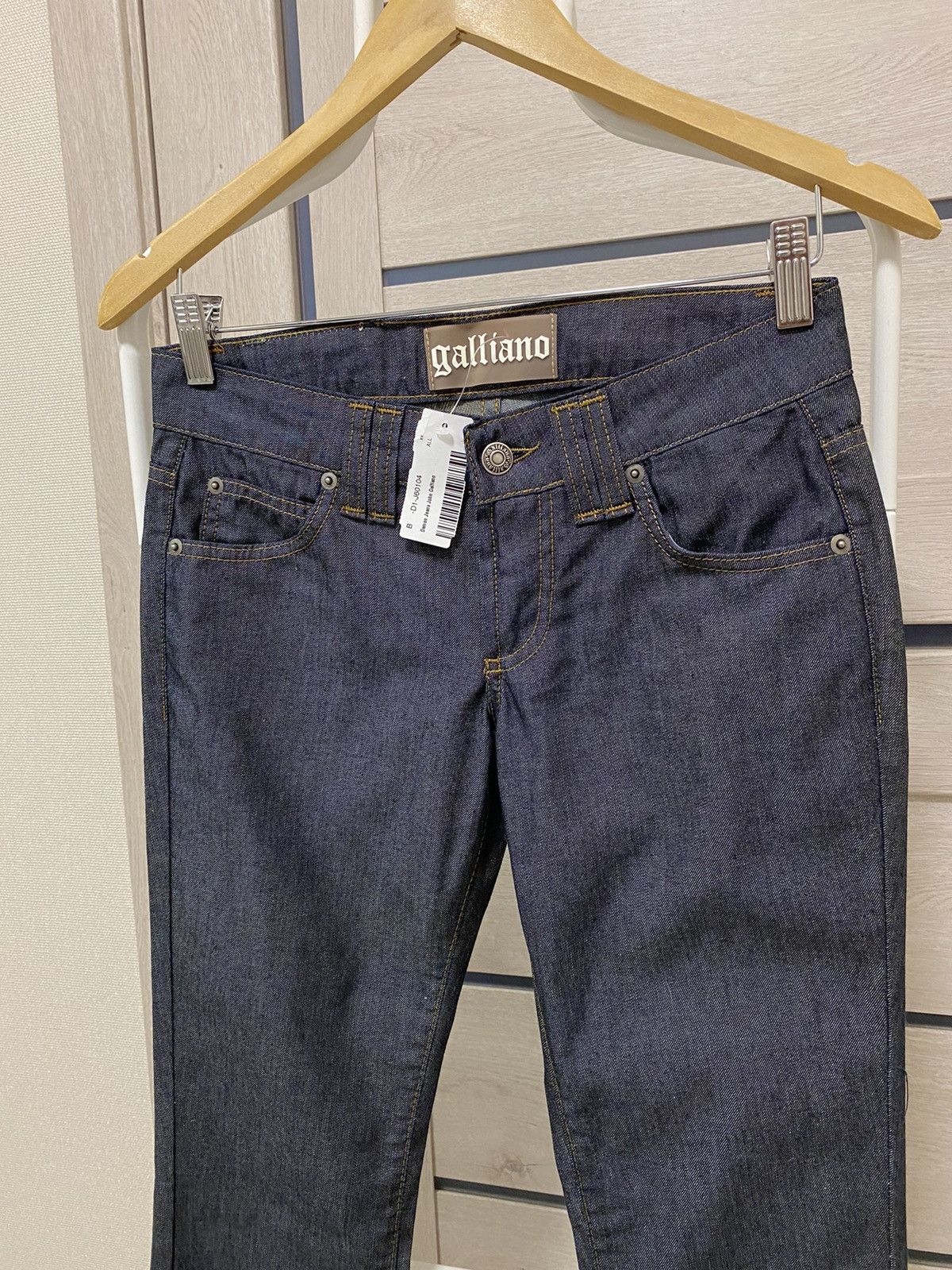 John Galliano × Vintage NWT Galliano Vintage Made in Italy Dark Grey Women’s Jeans Size 26" / US 2 / IT 38 - 4 Thumbnail