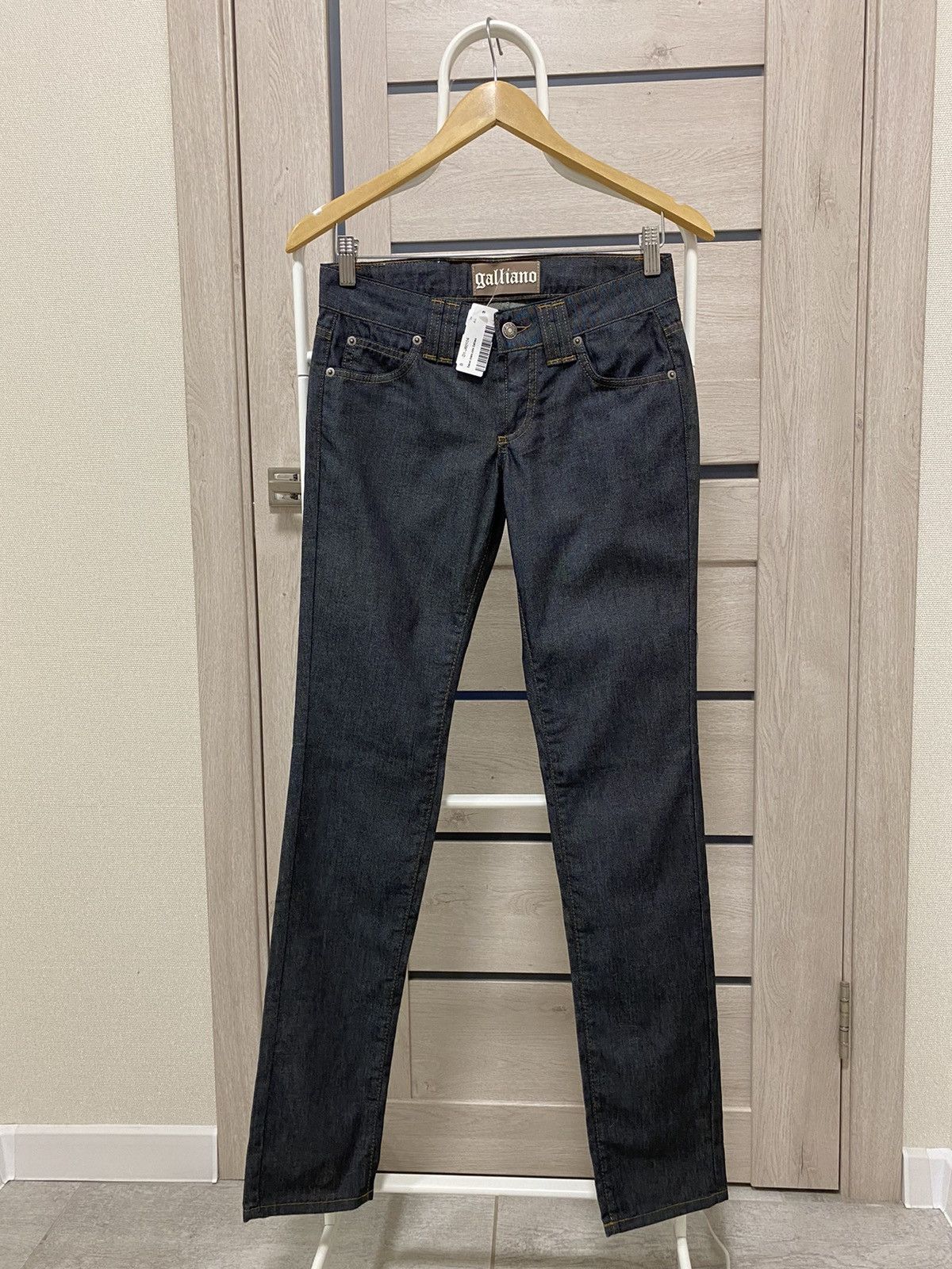 John Galliano × Vintage NWT Galliano Vintage Made in Italy Dark Grey Women’s Jeans Size 26" / US 2 / IT 38 - 3 Thumbnail