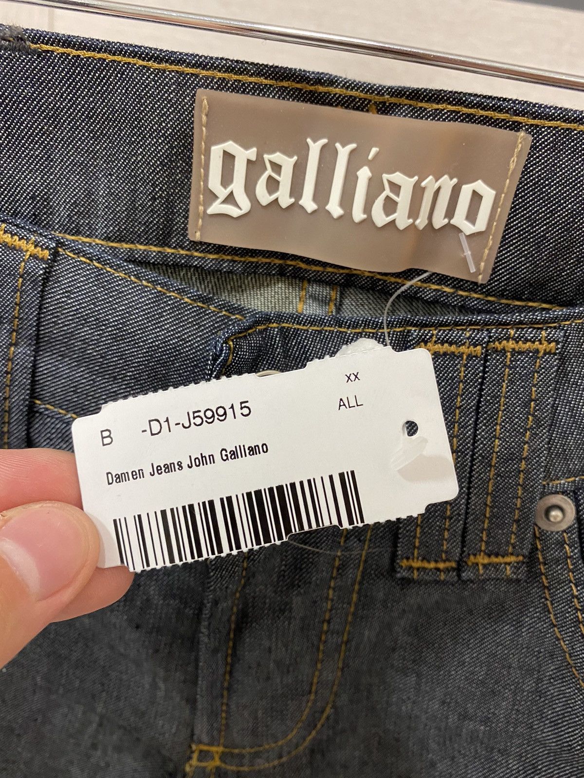 John Galliano × Vintage NWT Galliano Vintage Made in Italy Dark Grey Women’s Jeans Size 26" / US 2 / IT 38 - 17 Thumbnail