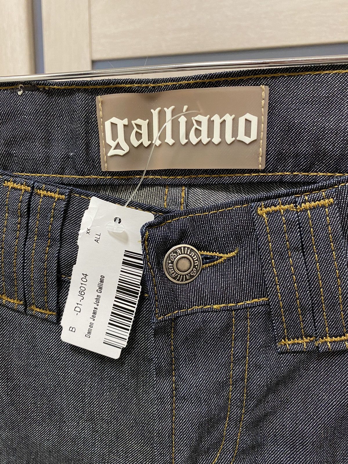 John Galliano × Vintage NWT Galliano Vintage Made in Italy Dark Grey Women’s Jeans Size 26" / US 2 / IT 38 - 6 Thumbnail